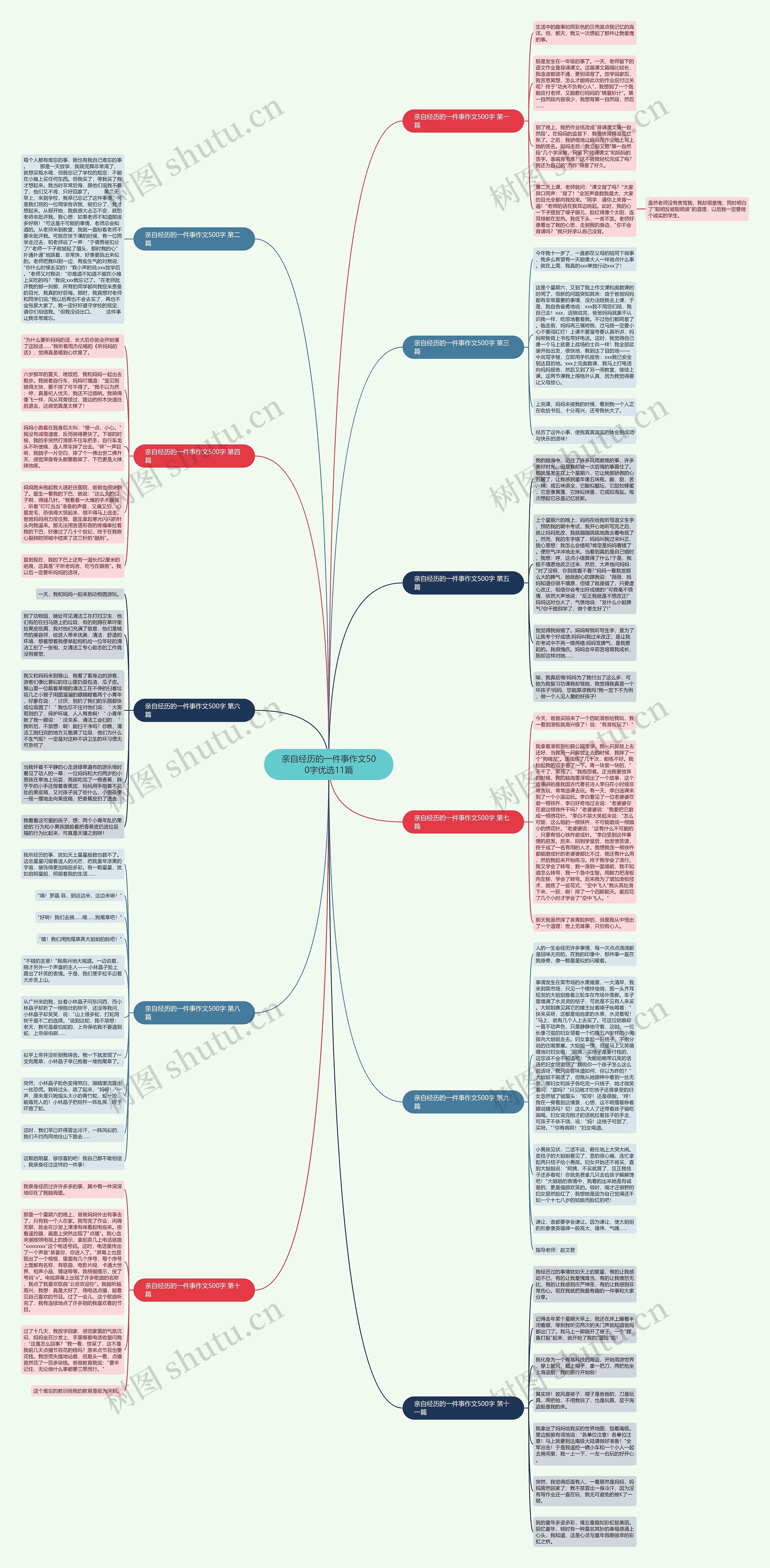 亲自经历的一件事作文500字优选11篇思维导图