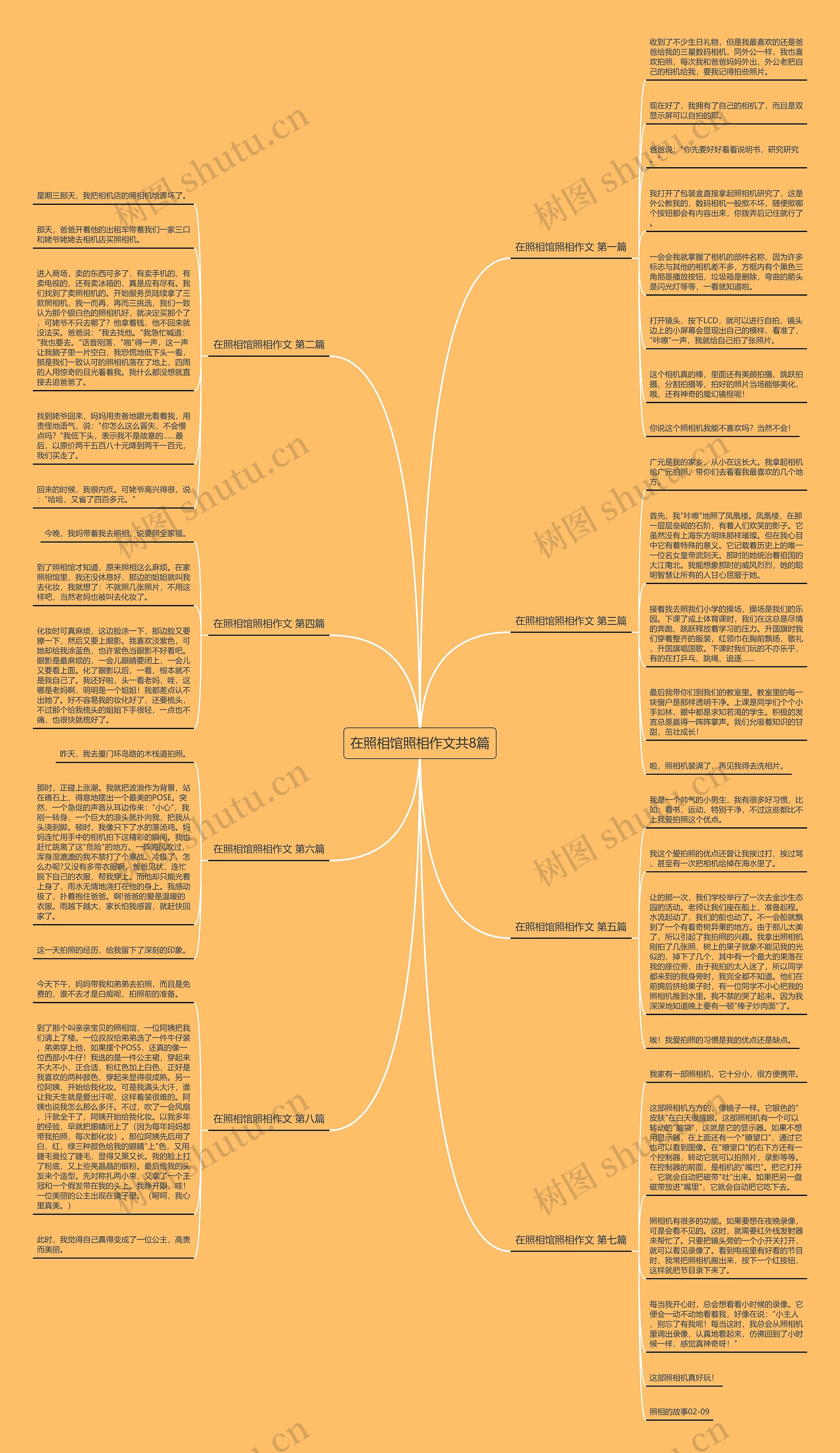 在照相馆照相作文共8篇思维导图