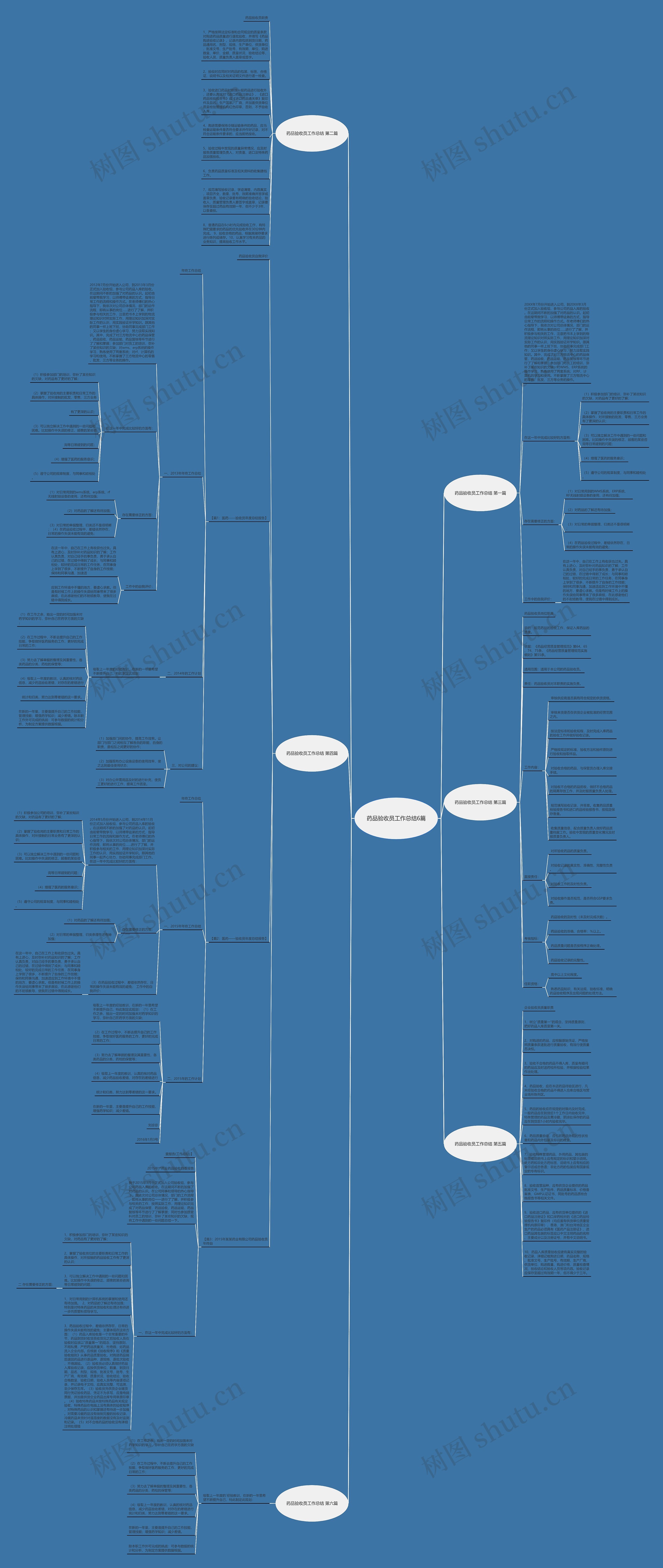 药品验收员工作总结6篇思维导图