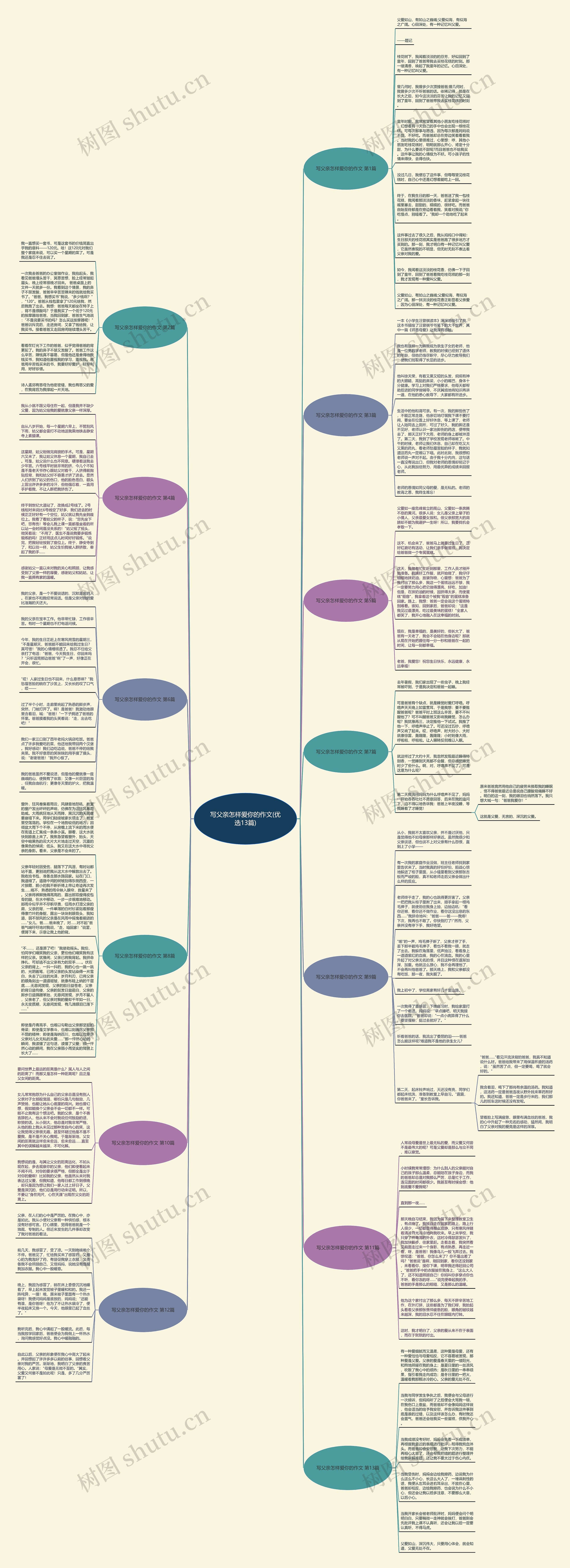 写父亲怎样爱你的作文(优选13篇)思维导图