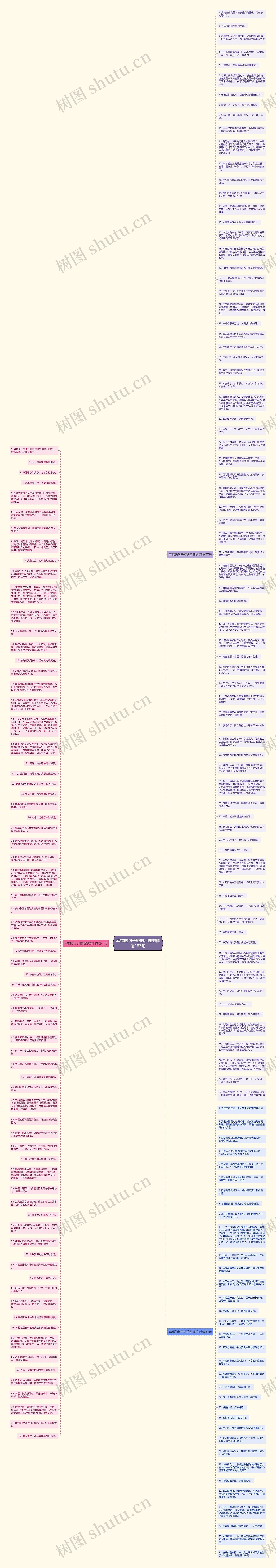 幸福的句子短的哲理的精选183句思维导图