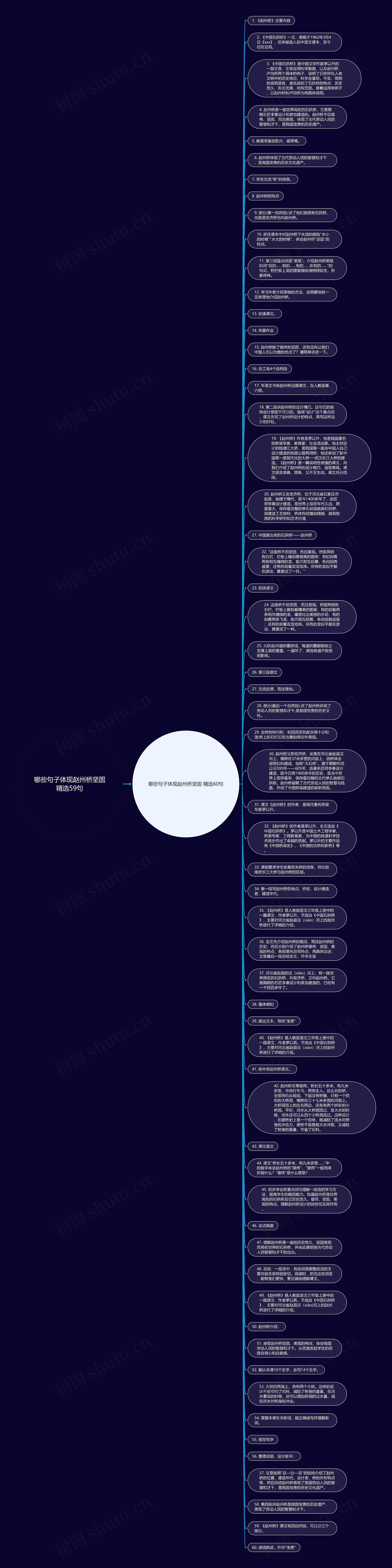 哪些句子体现赵州桥坚固精选59句思维导图