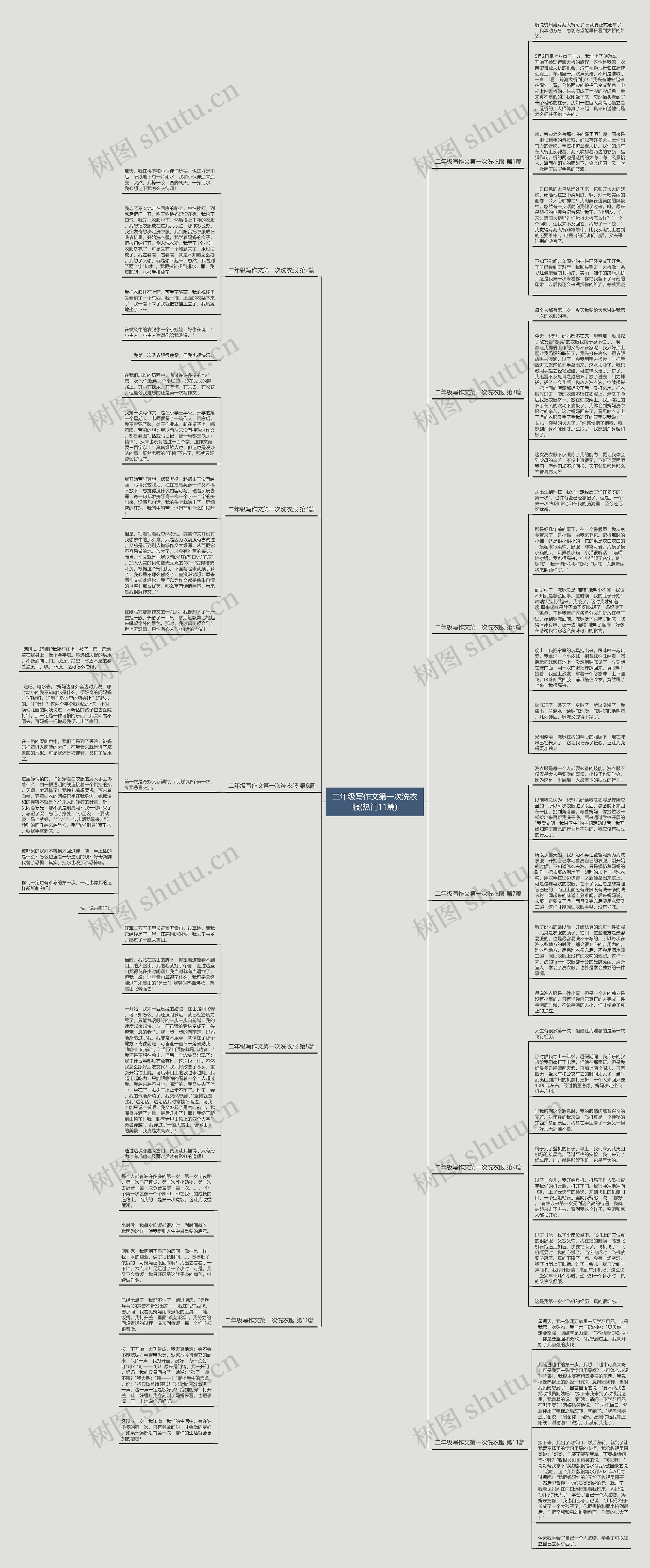 二年级写作文第一次洗衣服(热门11篇)思维导图