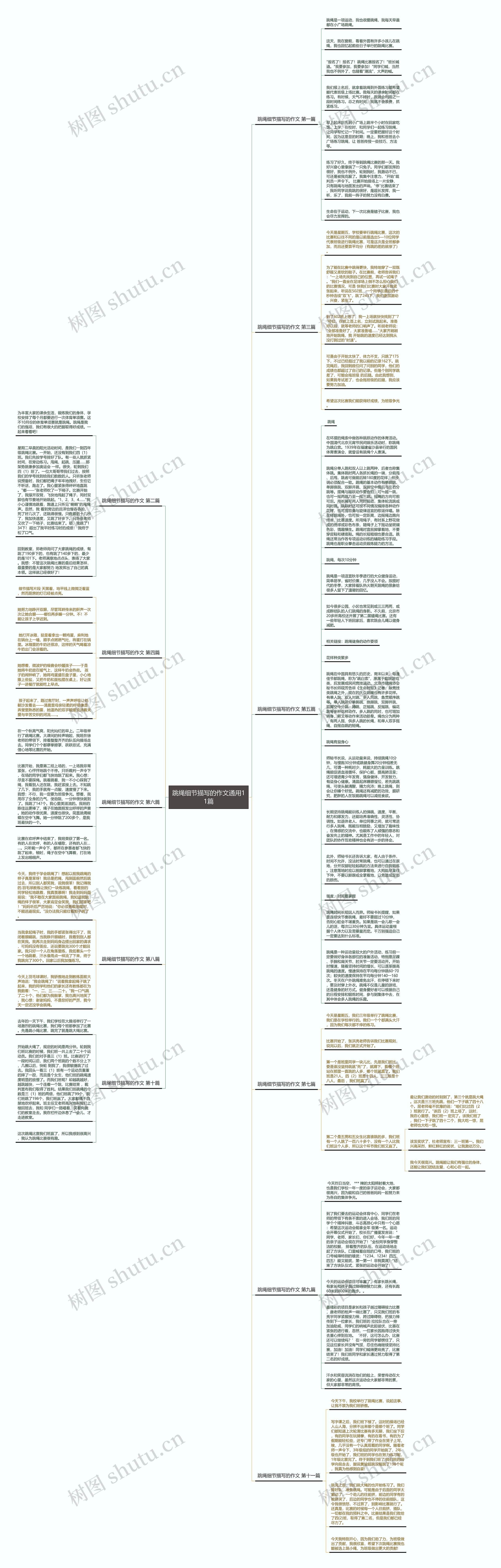 跳绳细节描写的作文通用11篇思维导图