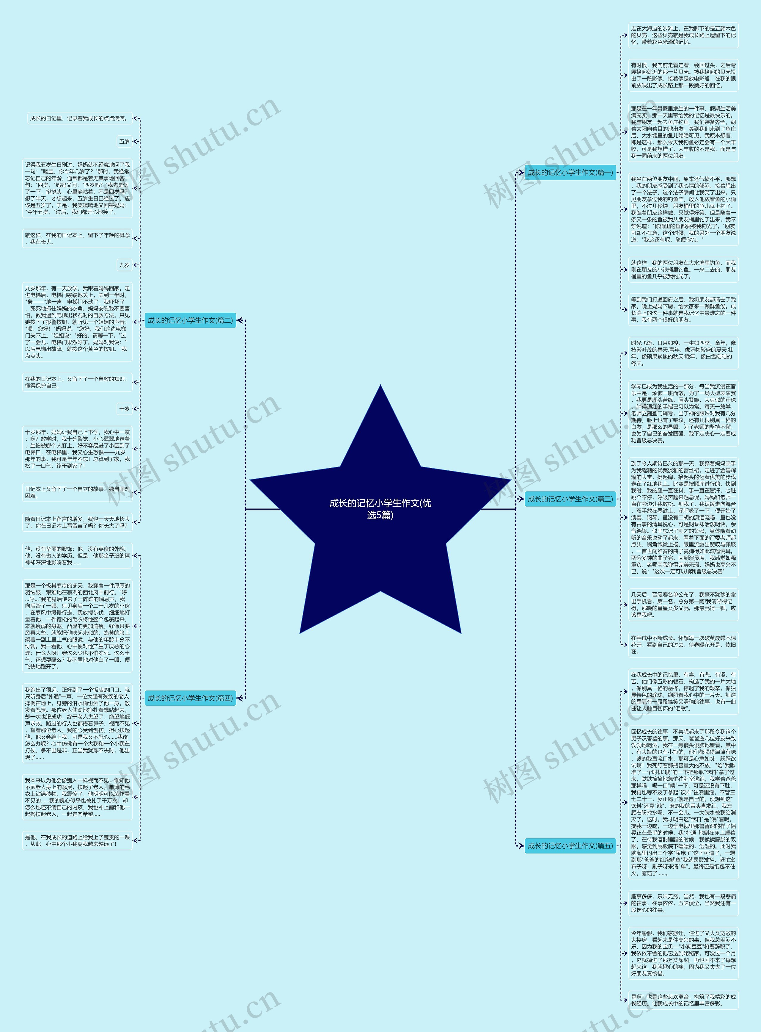 成长的记忆小学生作文(优选5篇)思维导图