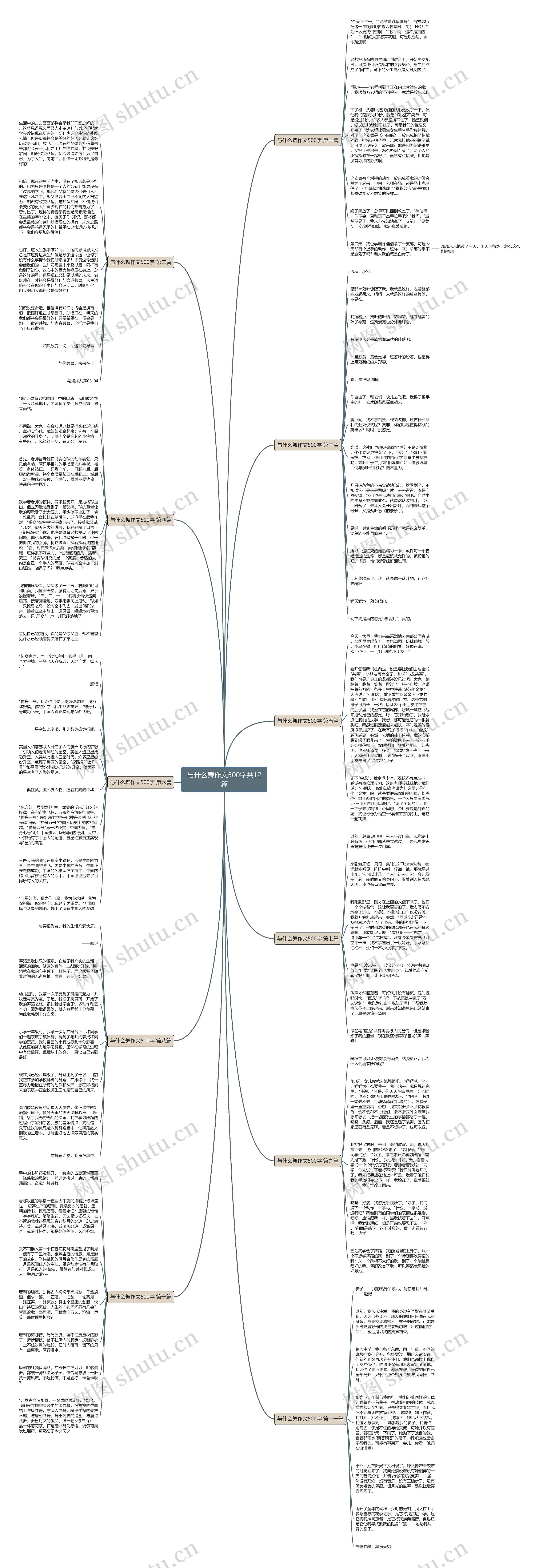 与什么舞作文500字共12篇思维导图