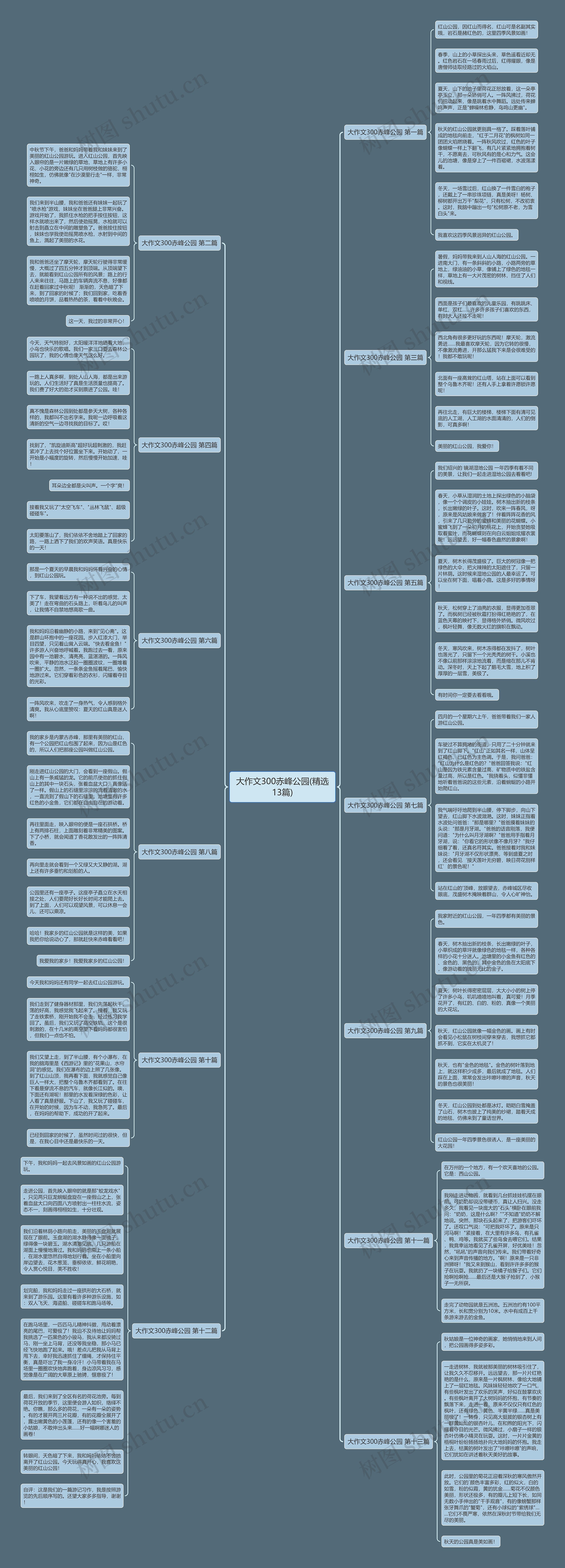 大作文300赤峰公园(精选13篇)思维导图