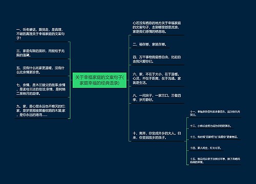 关于幸福家庭的文案句子(家庭幸福的经典语录)