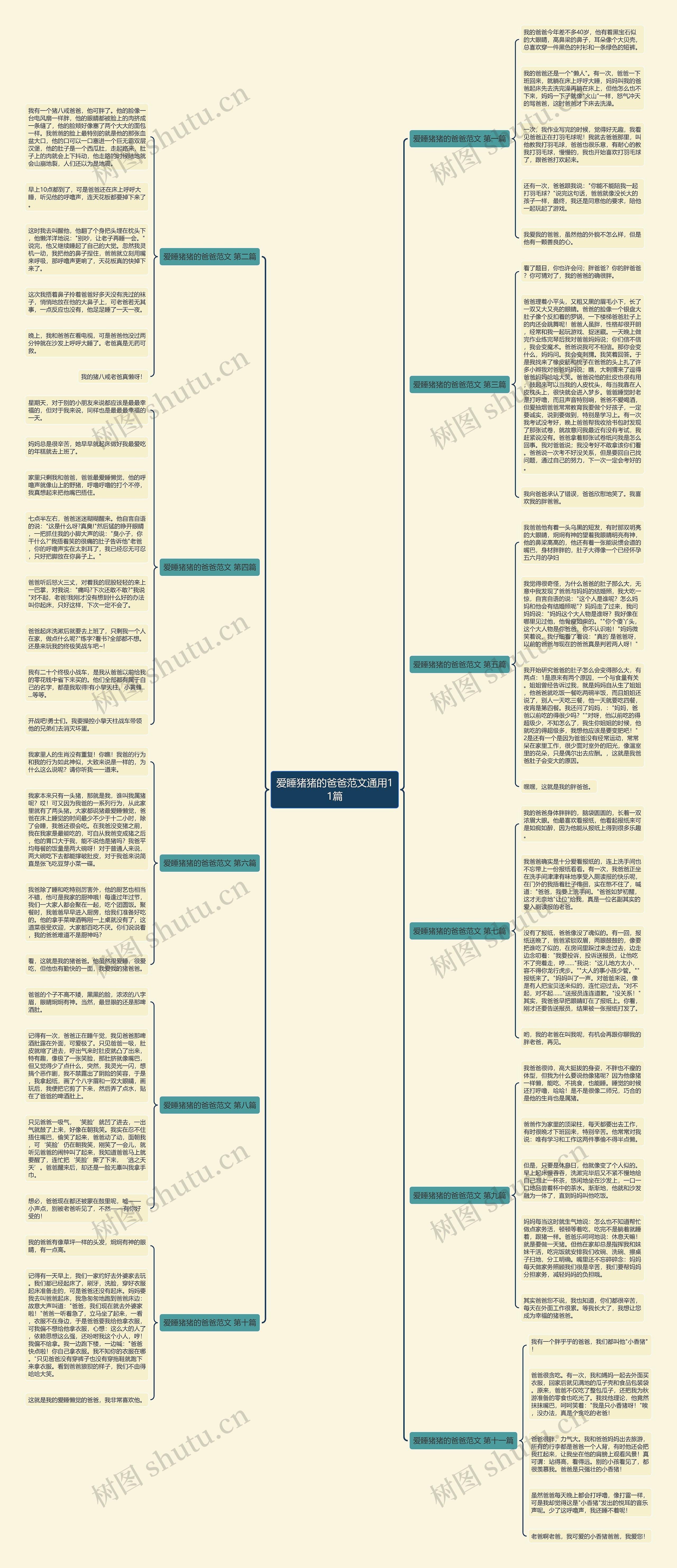 爱睡猪猪的爸爸范文通用11篇思维导图
