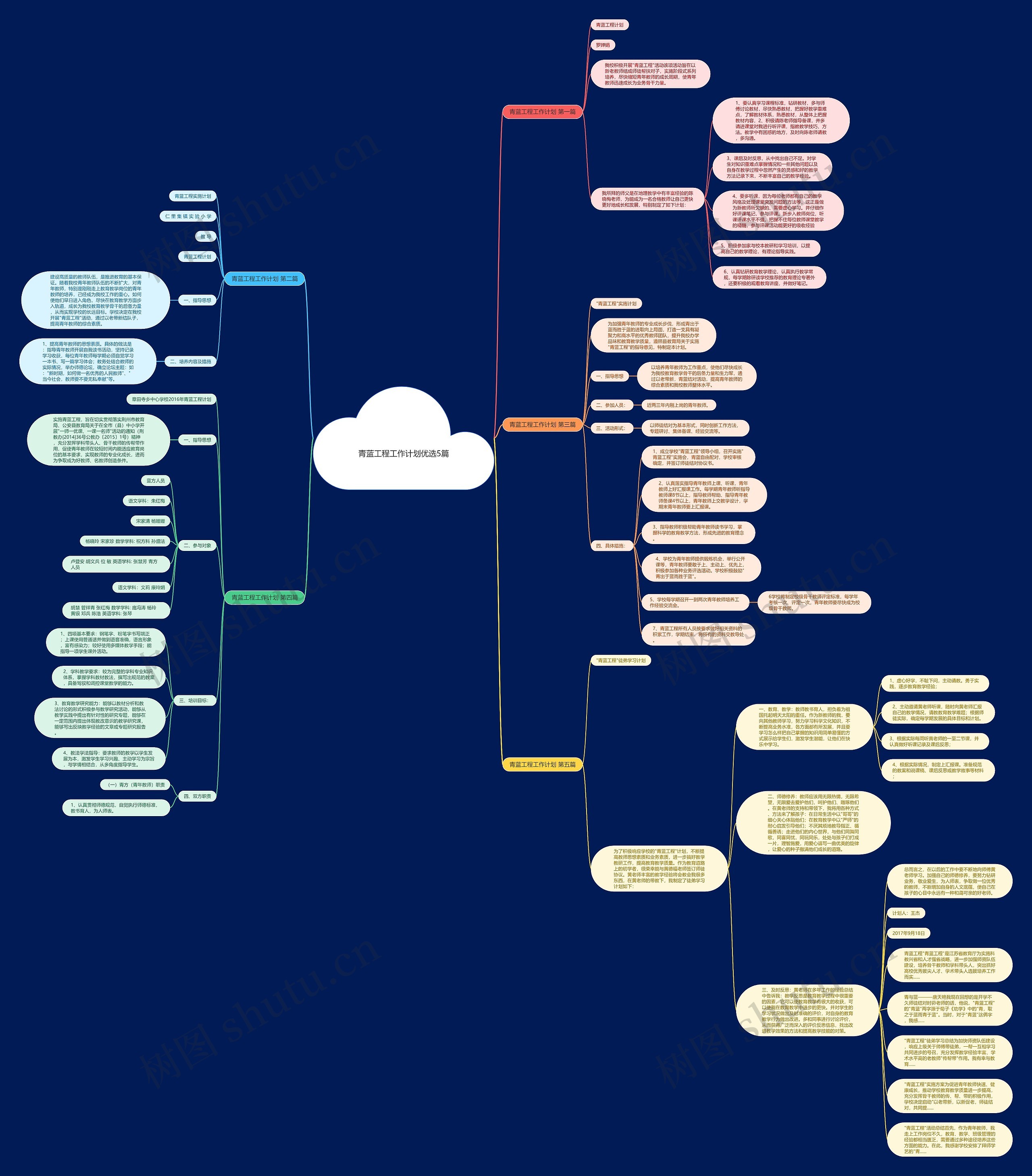 青蓝工程工作计划优选5篇思维导图