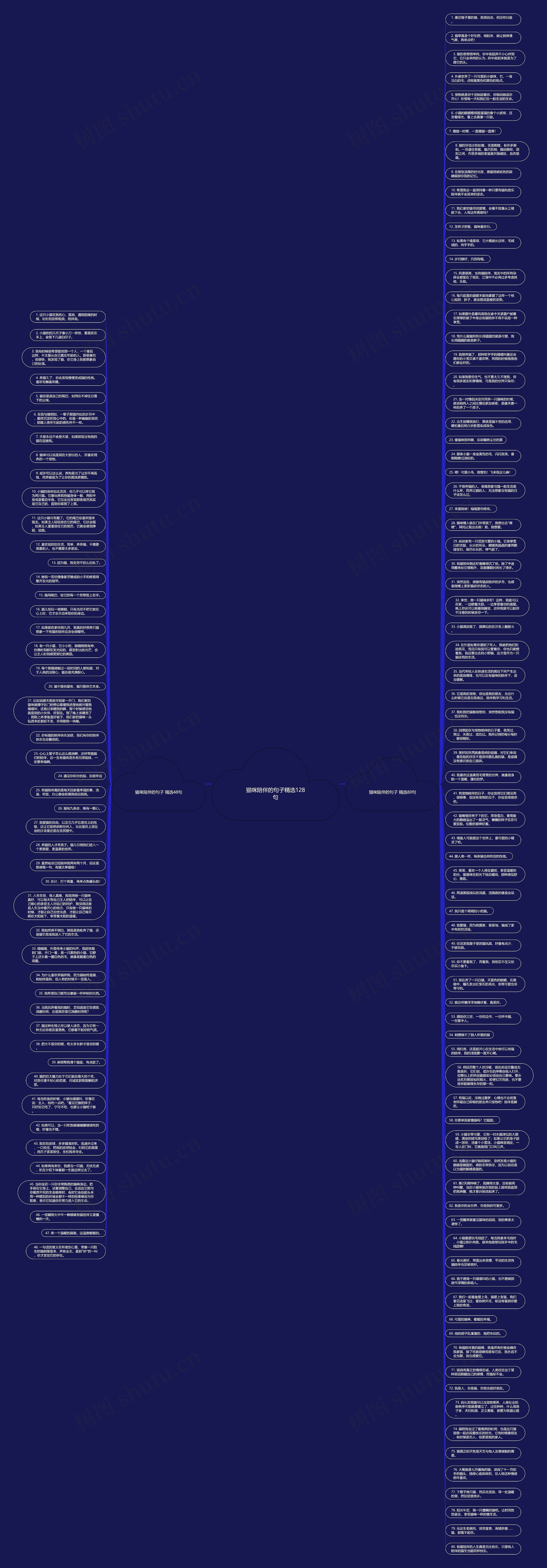 猫咪陪伴的句子精选128句思维导图