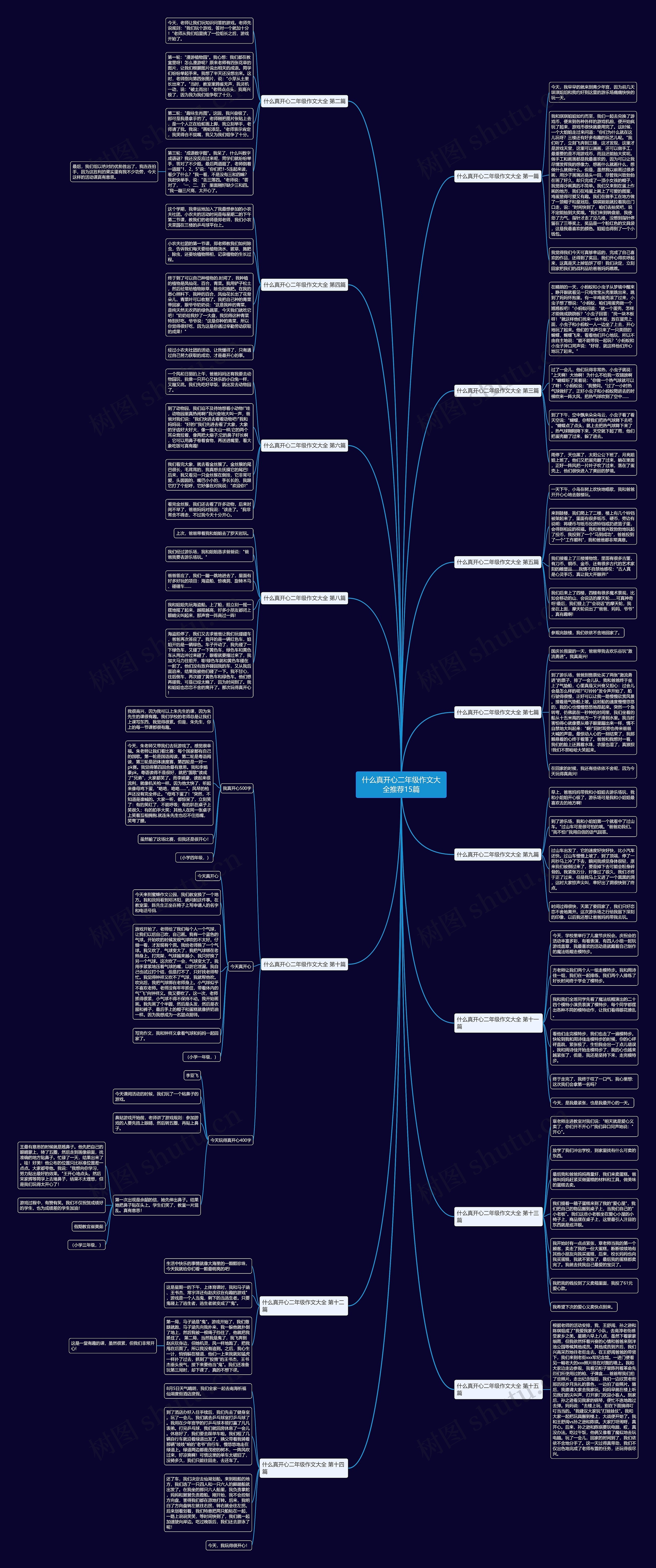 什么真开心二年级作文大全推荐15篇思维导图