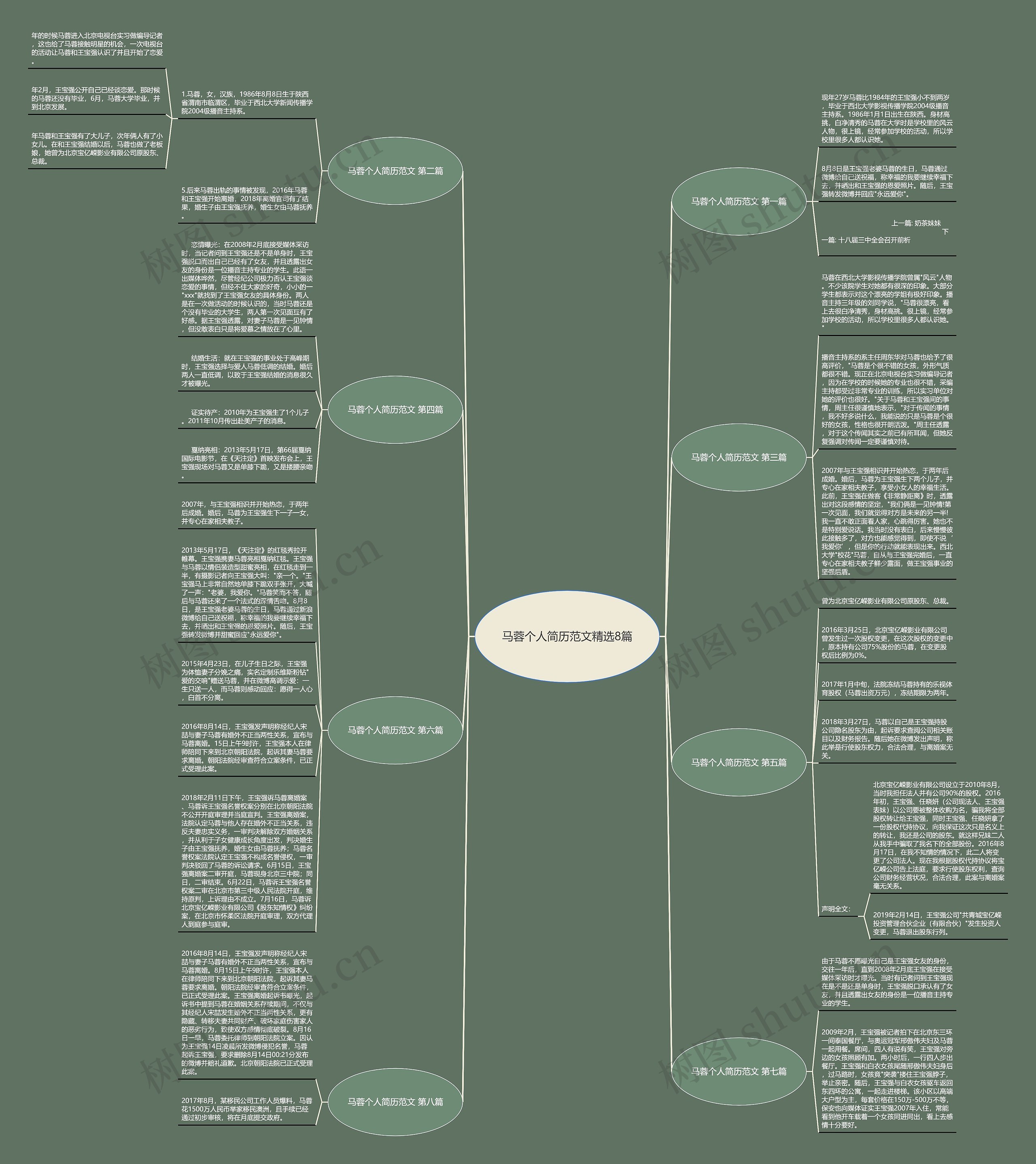 马蓉个人简历范文精选8篇思维导图