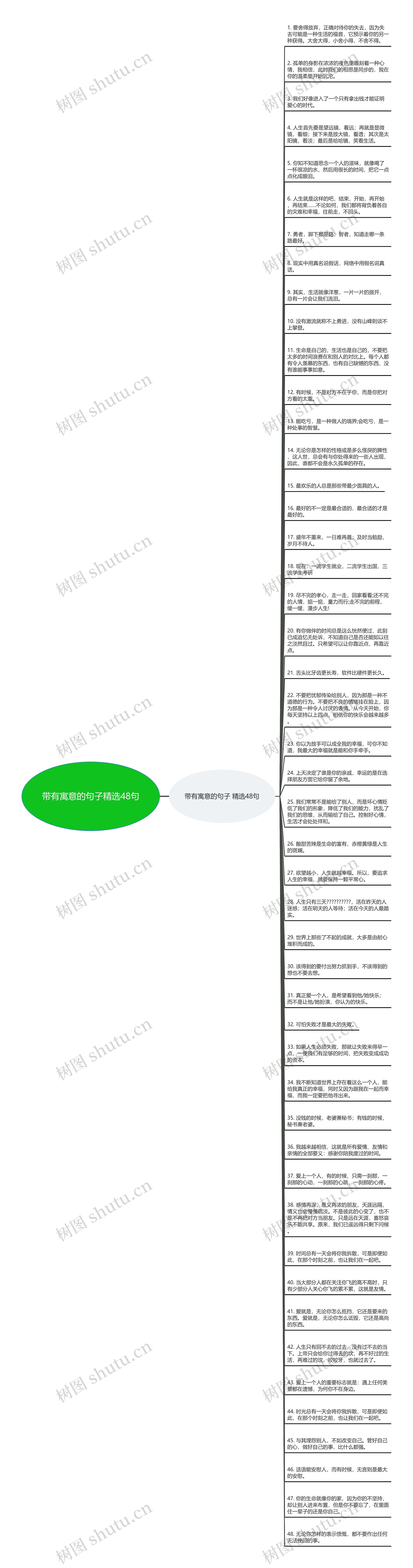 带有寓意的句子精选48句思维导图