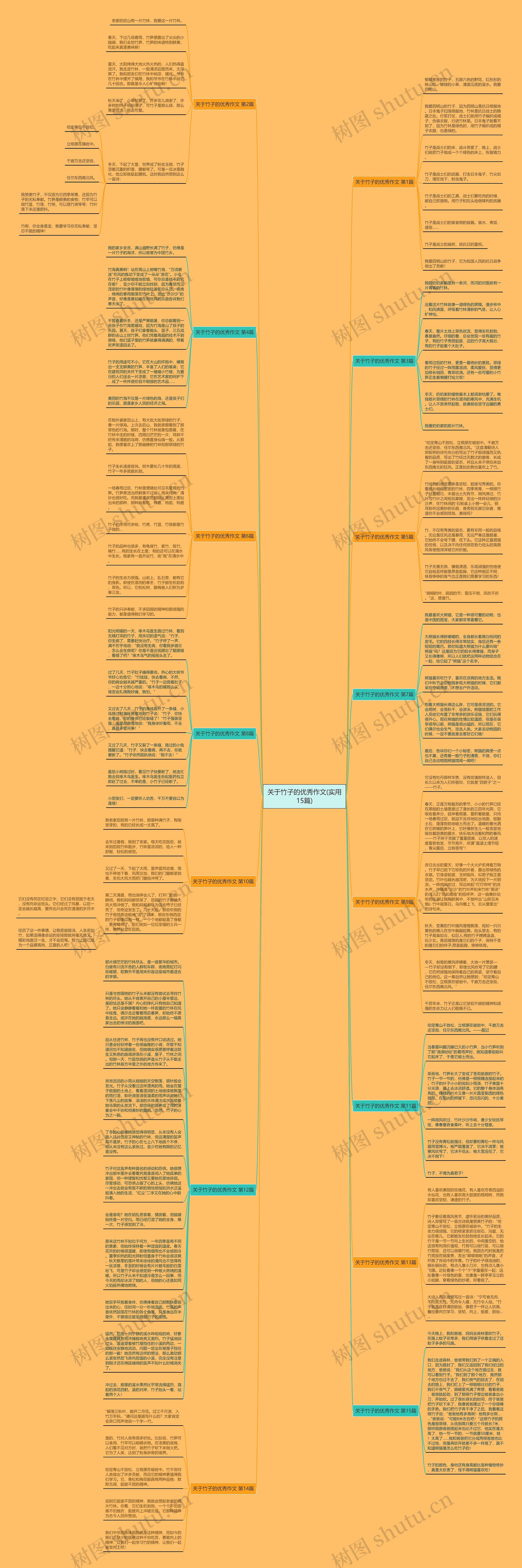 关于竹子的优秀作文(实用15篇)思维导图