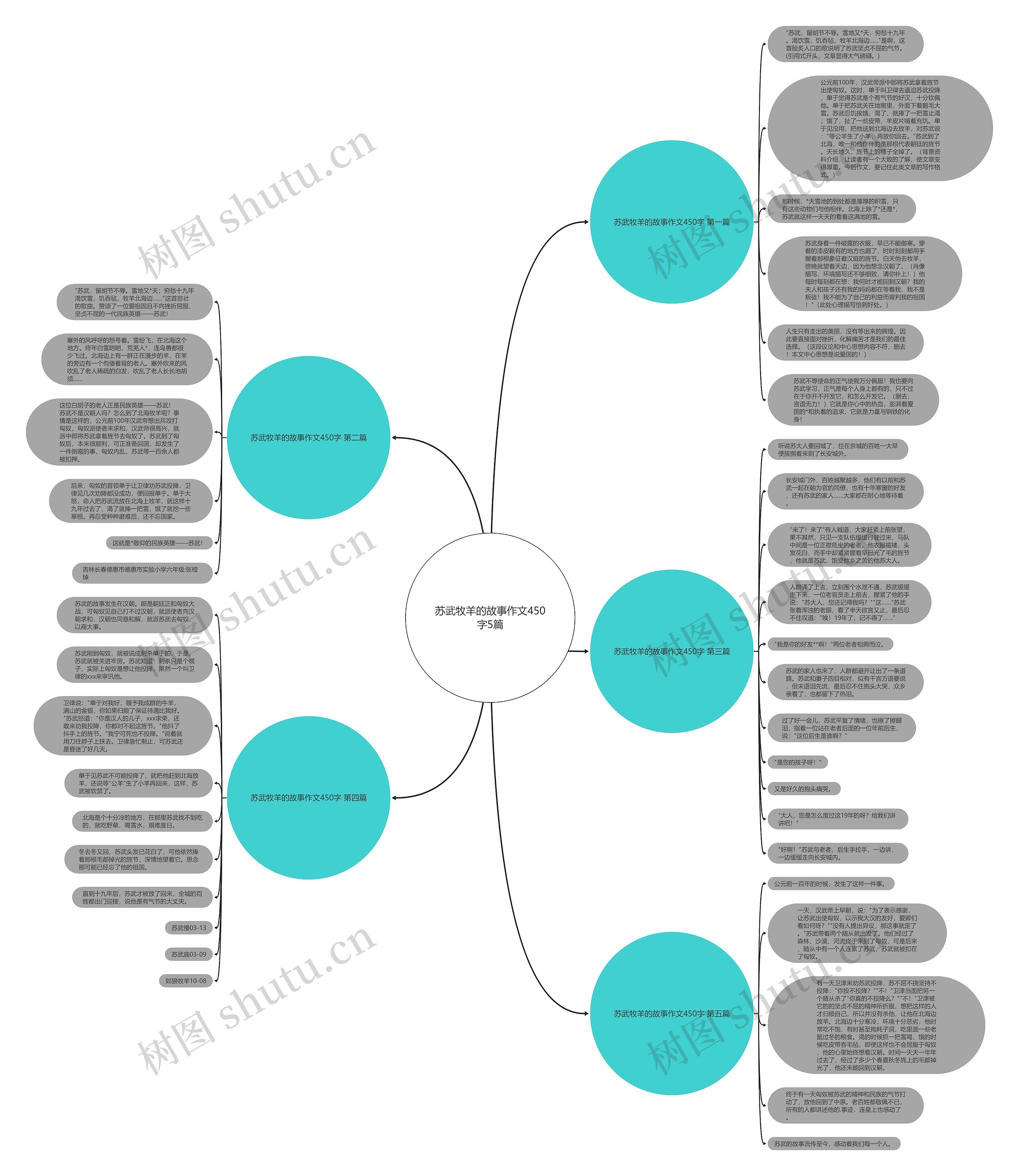 苏武牧羊的故事作文450字5篇思维导图