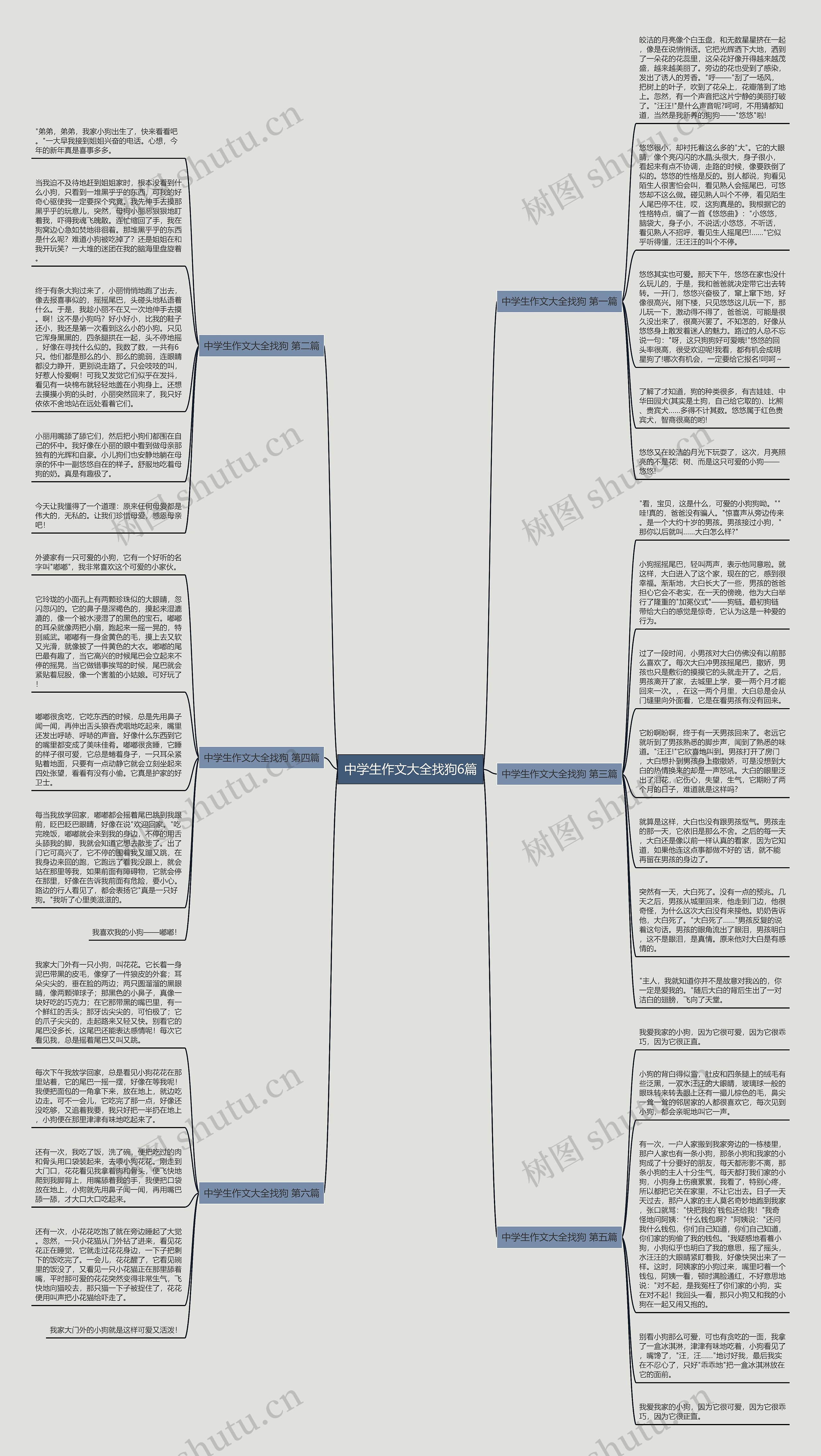 中学生作文大全找狗6篇思维导图