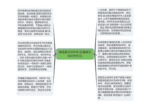 精选美文600字(五篇美文600字作文)