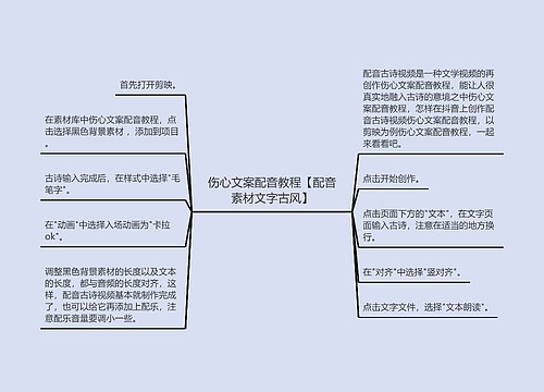 伤心文案配音教程【配音素材文字古风】