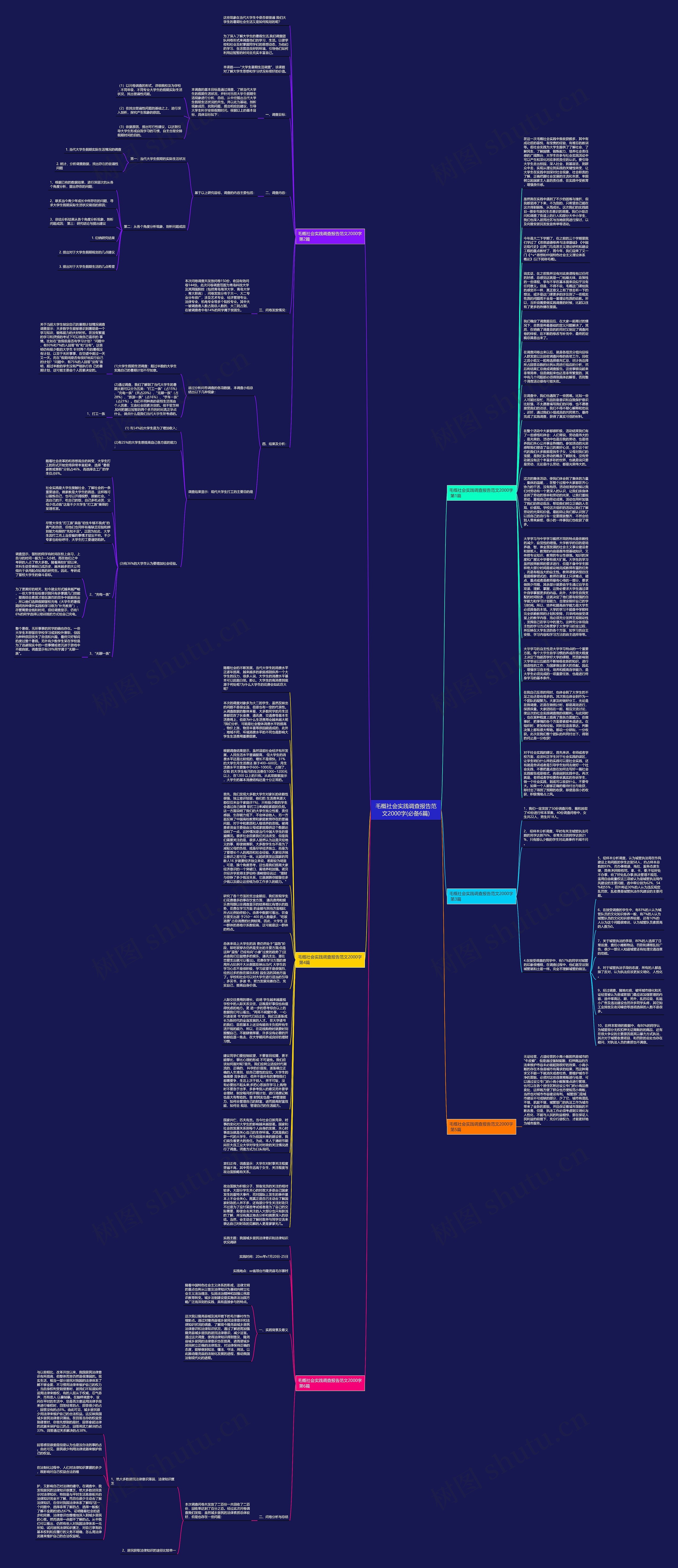 毛概社会实践调查报告范文2000字(必备6篇)思维导图