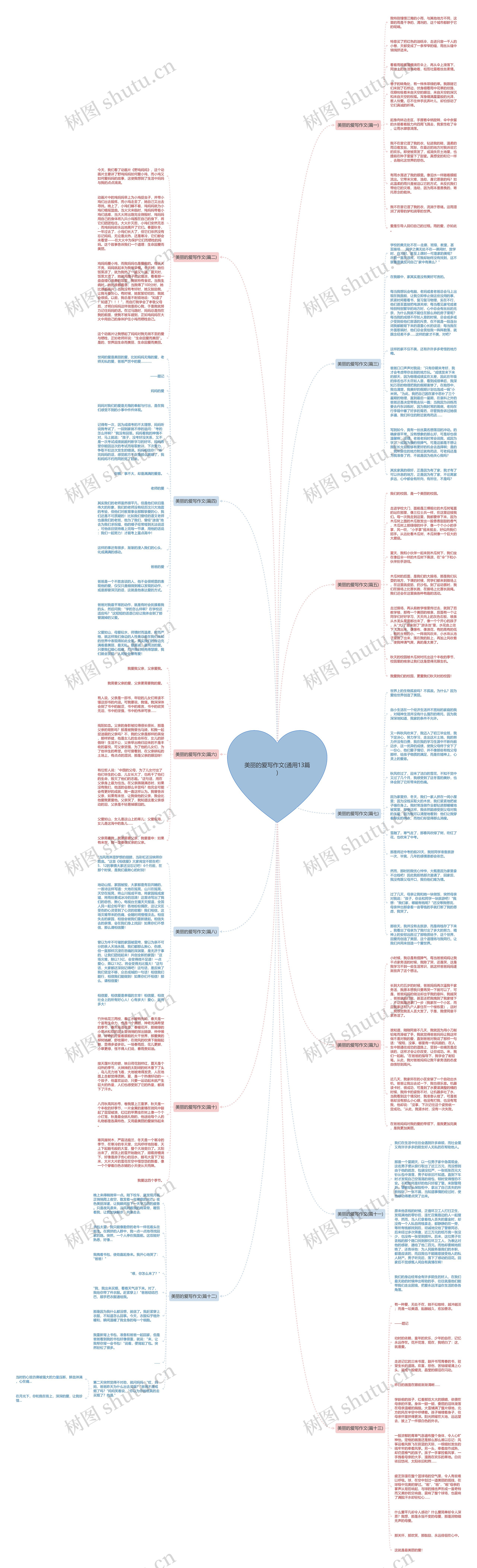 美丽的爱写作文(通用13篇)思维导图