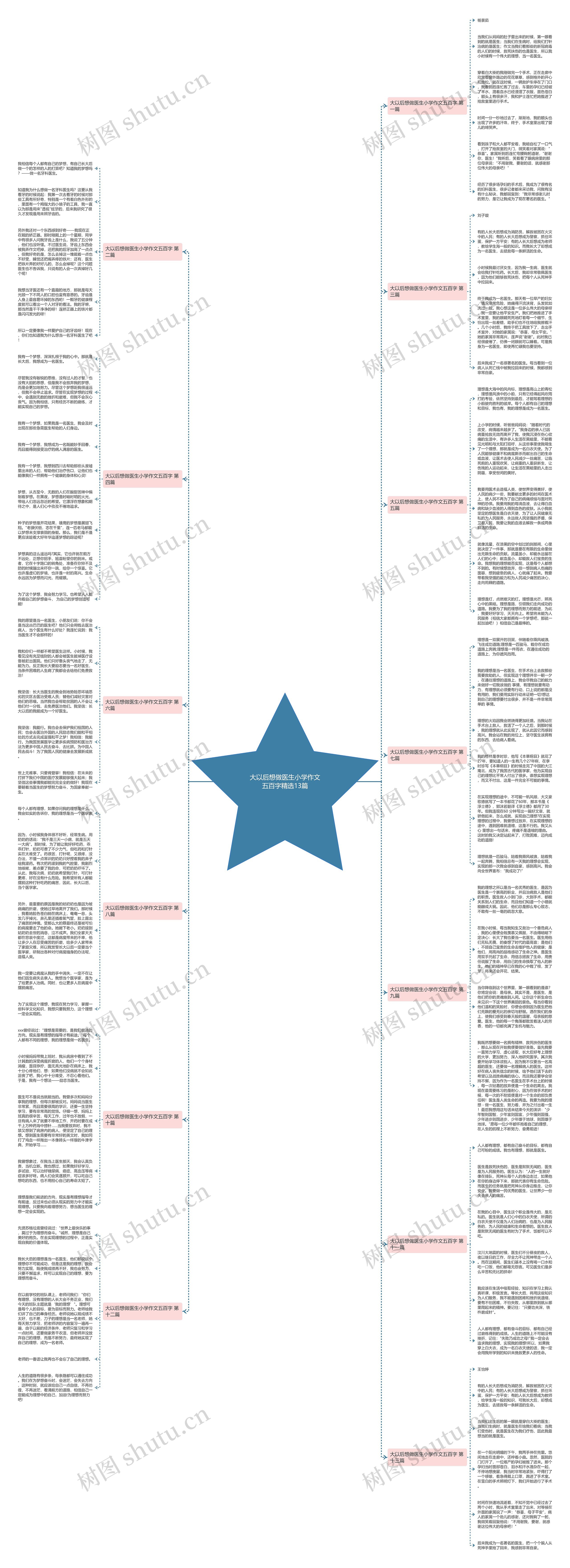 大以后想做医生小学作文五百字精选13篇思维导图