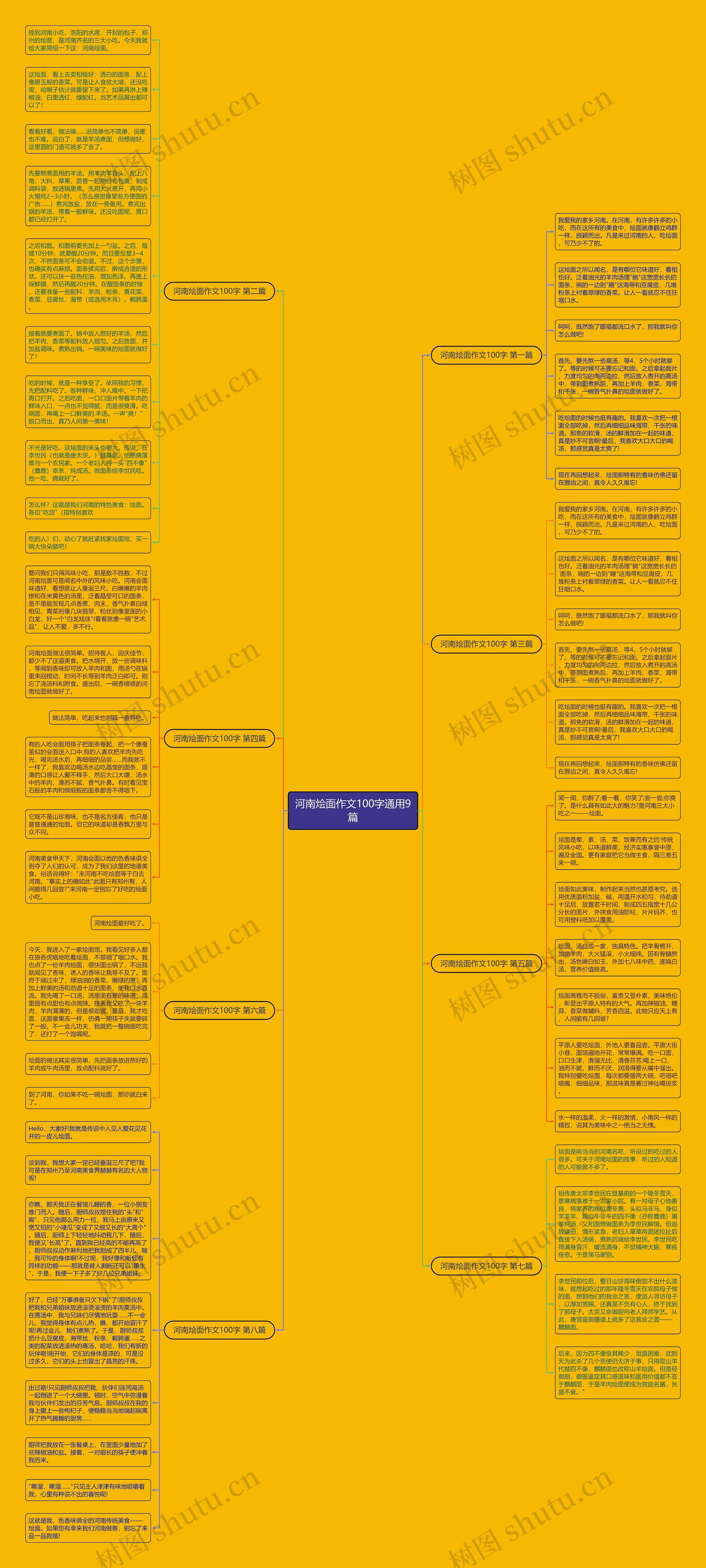 河南烩面作文100字通用9篇思维导图