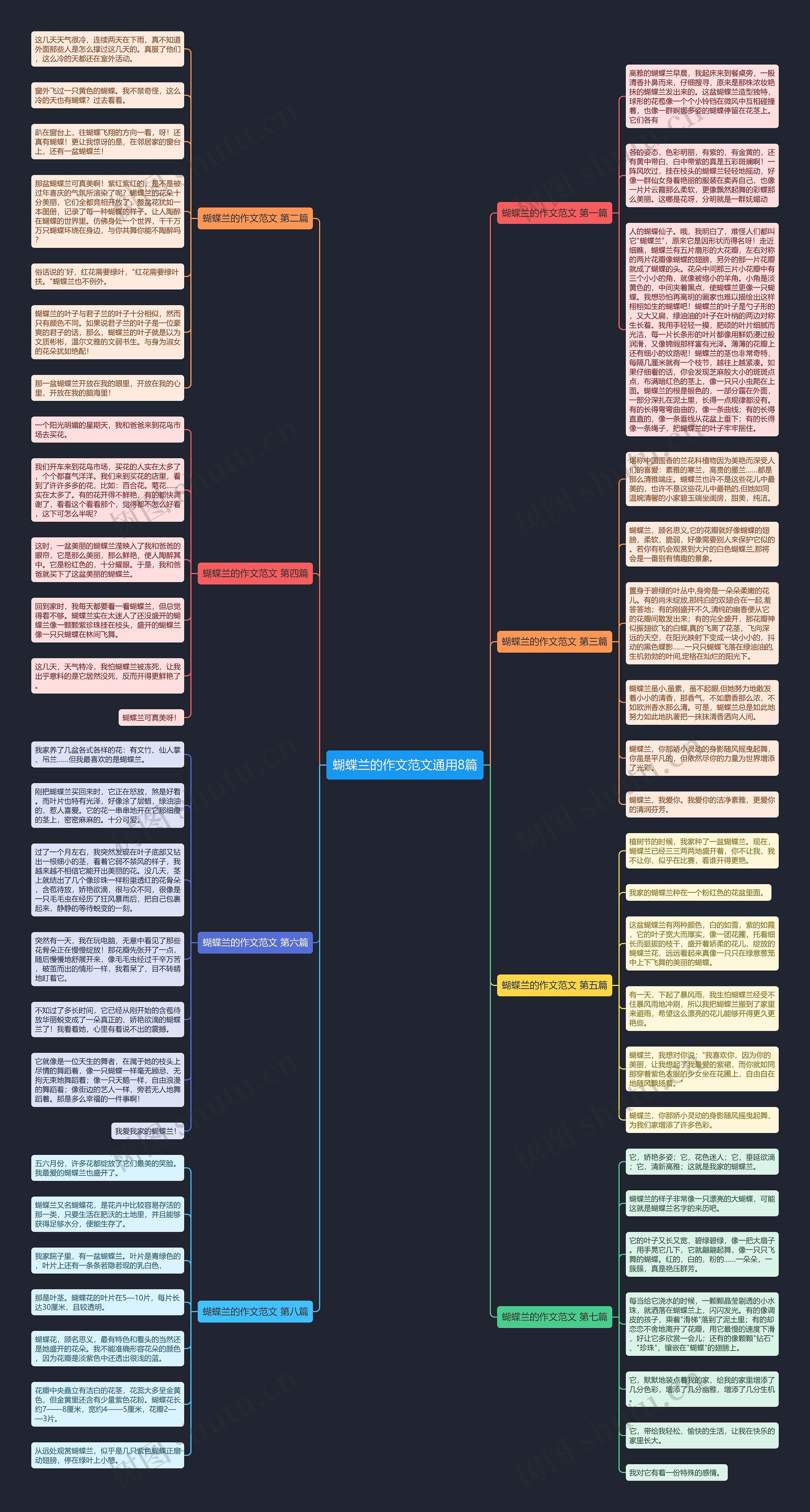 蝴蝶兰的作文范文通用8篇思维导图
