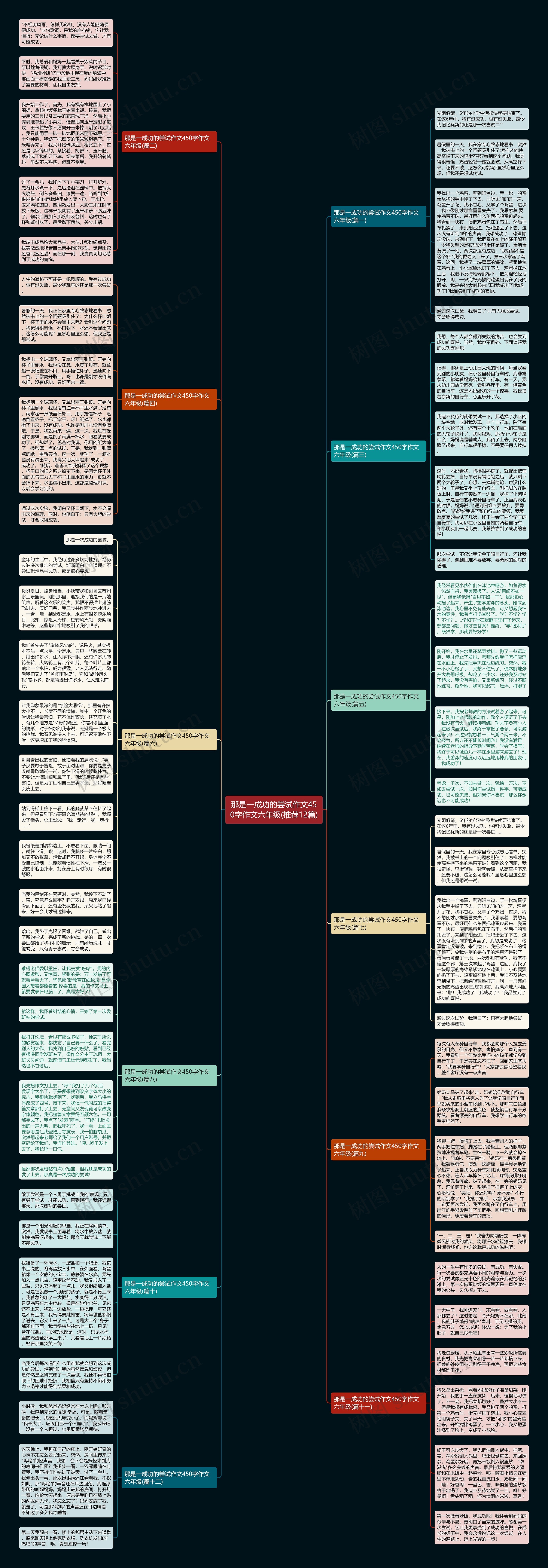 那是一成功的尝试作文450字作文六年级(推荐12篇)思维导图