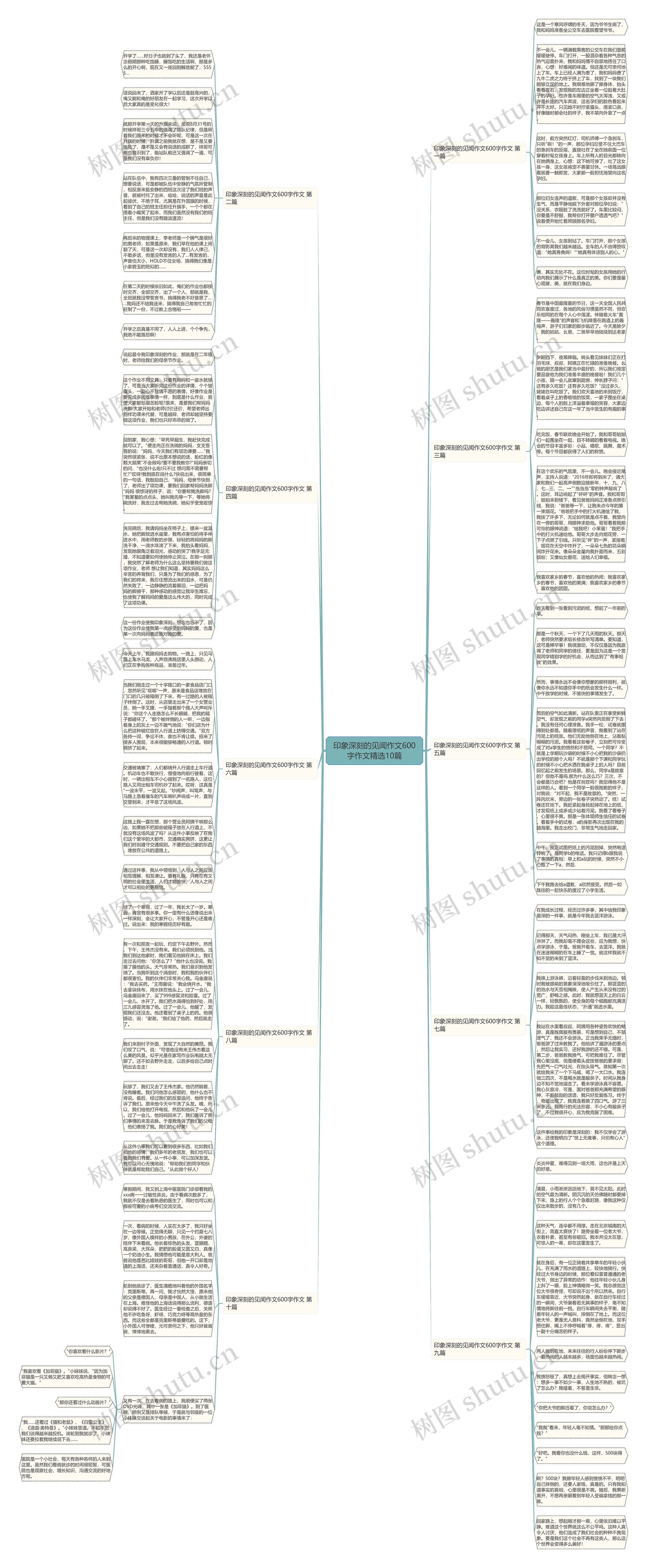 印象深刻的见闻作文600字作文精选10篇