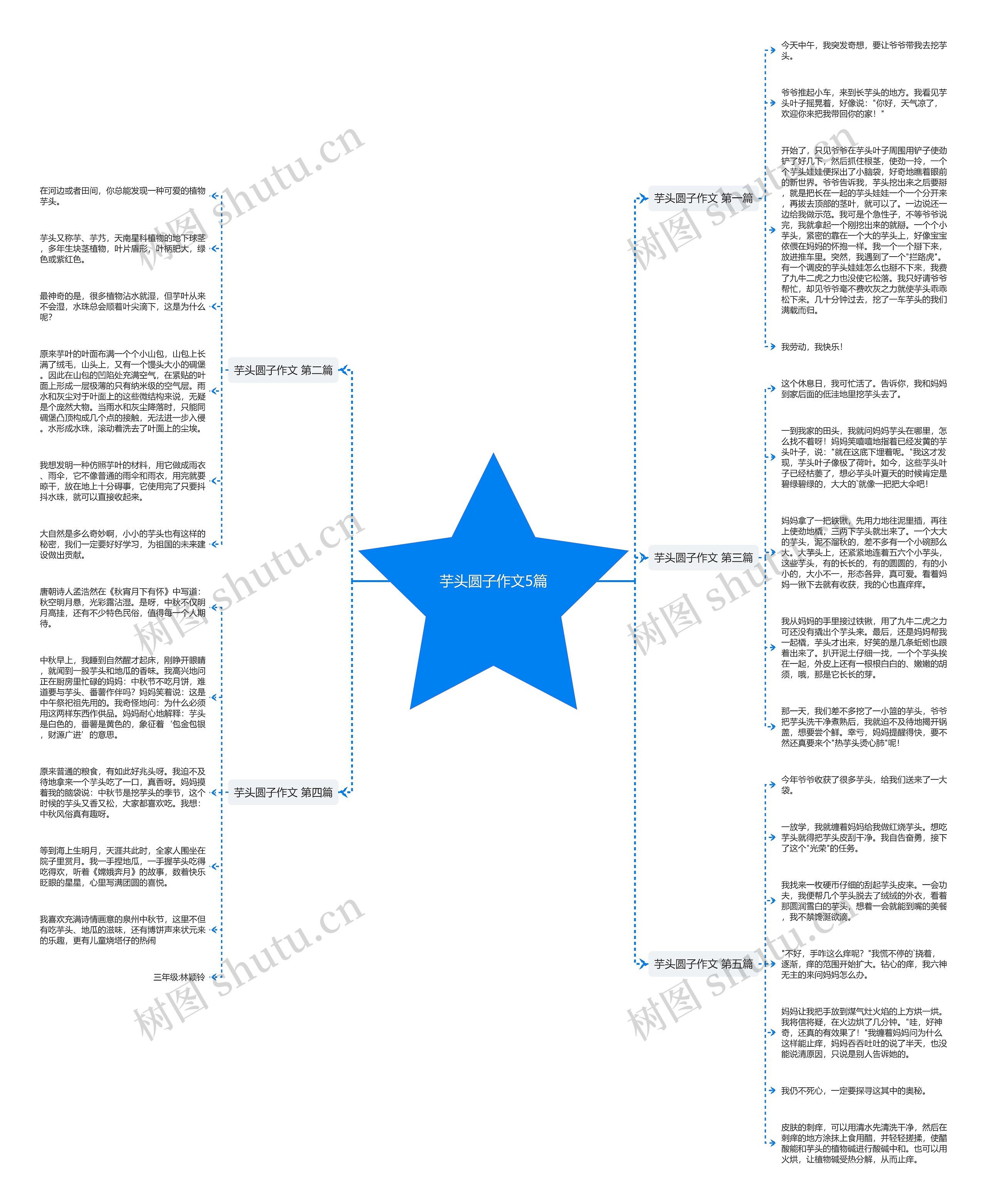 芋头圆子作文5篇思维导图