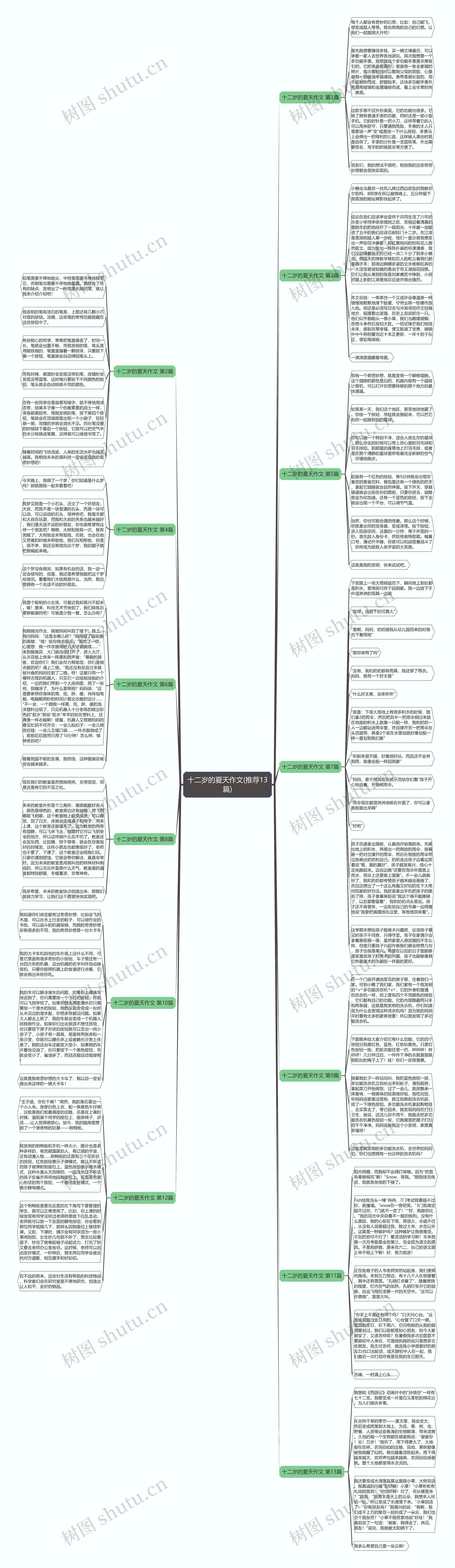 十二岁的夏天作文(推荐13篇)思维导图
