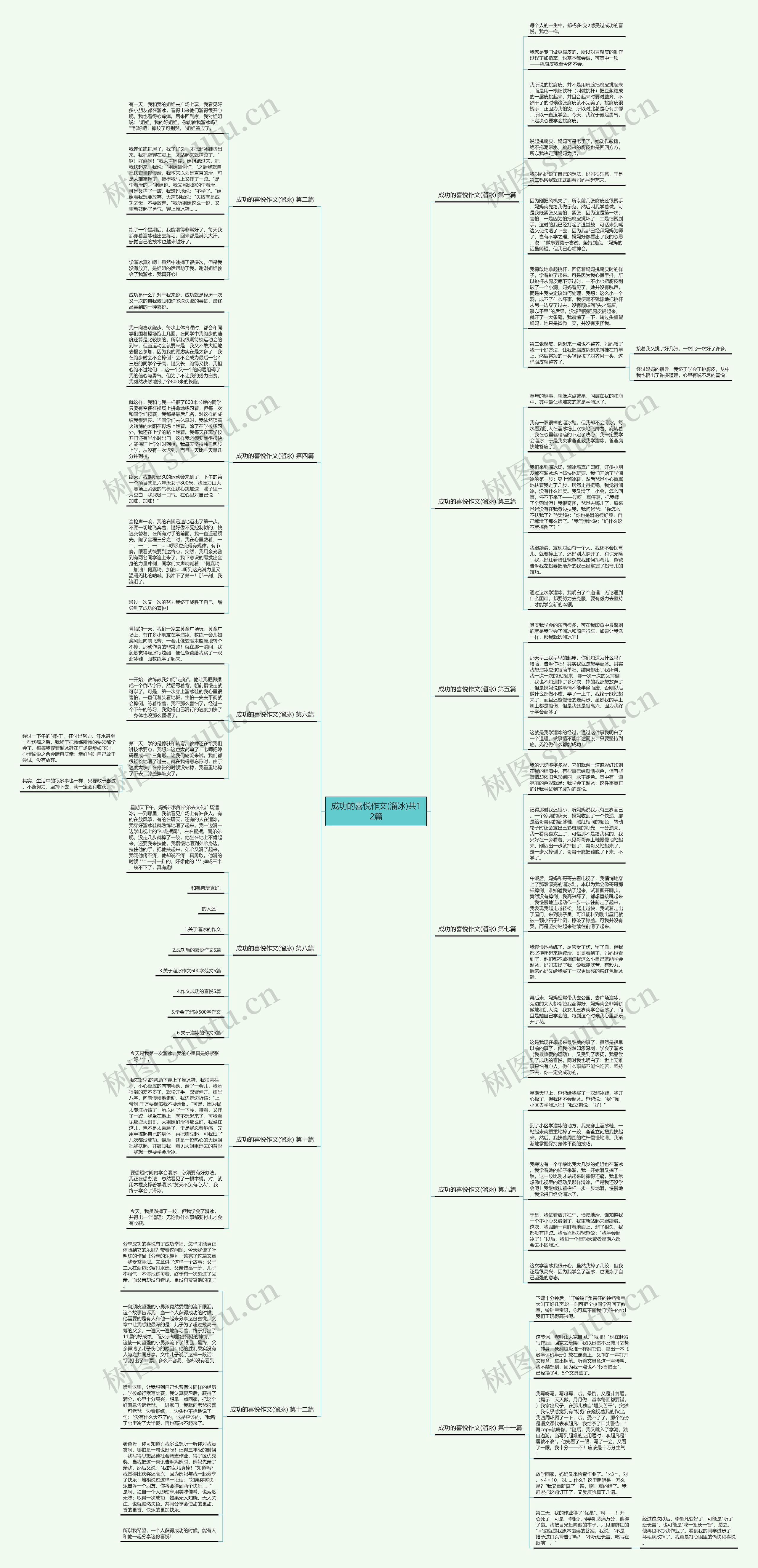 成功的喜悦作文(溜冰)共12篇思维导图