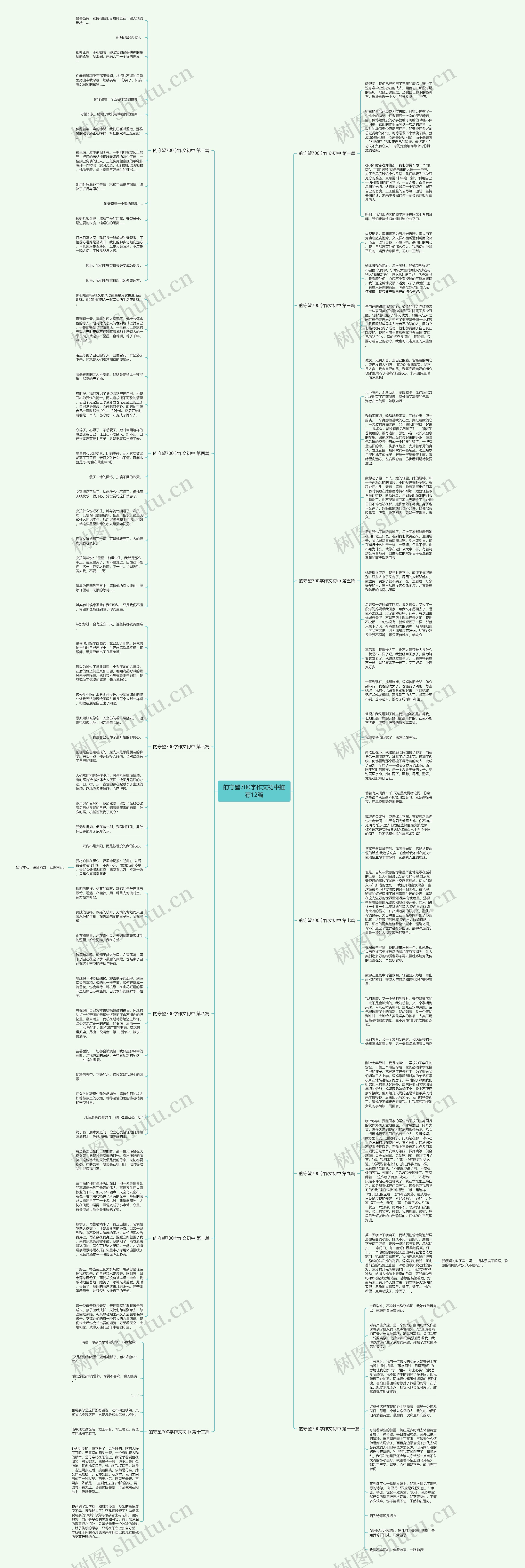 的守望700字作文初中推荐12篇思维导图