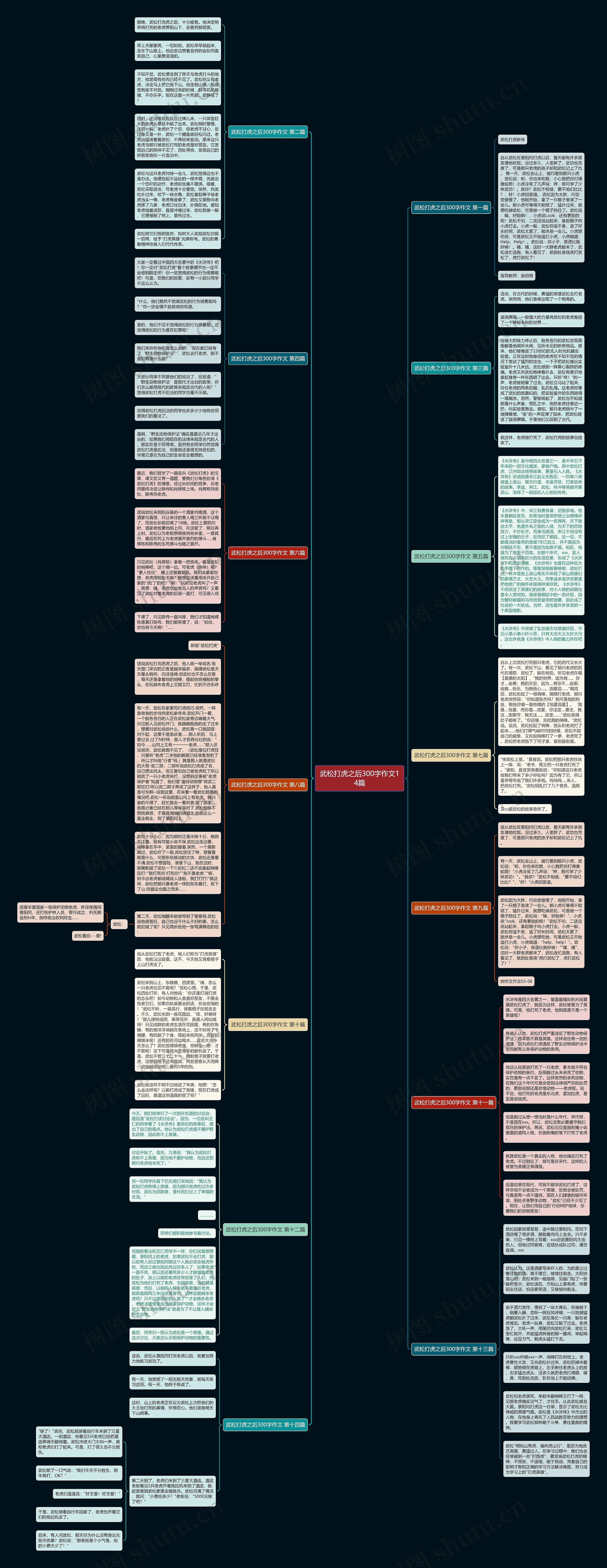 武松打虎之后300字作文14篇思维导图