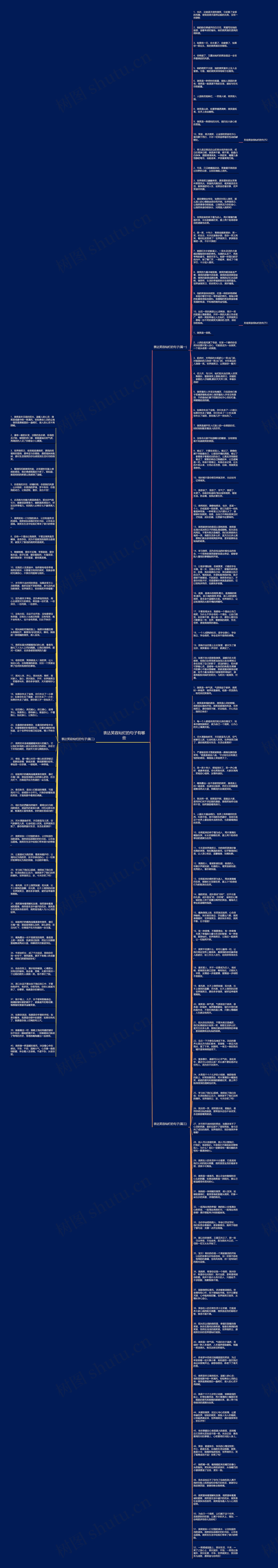 表达笑容灿烂的句子有哪些思维导图