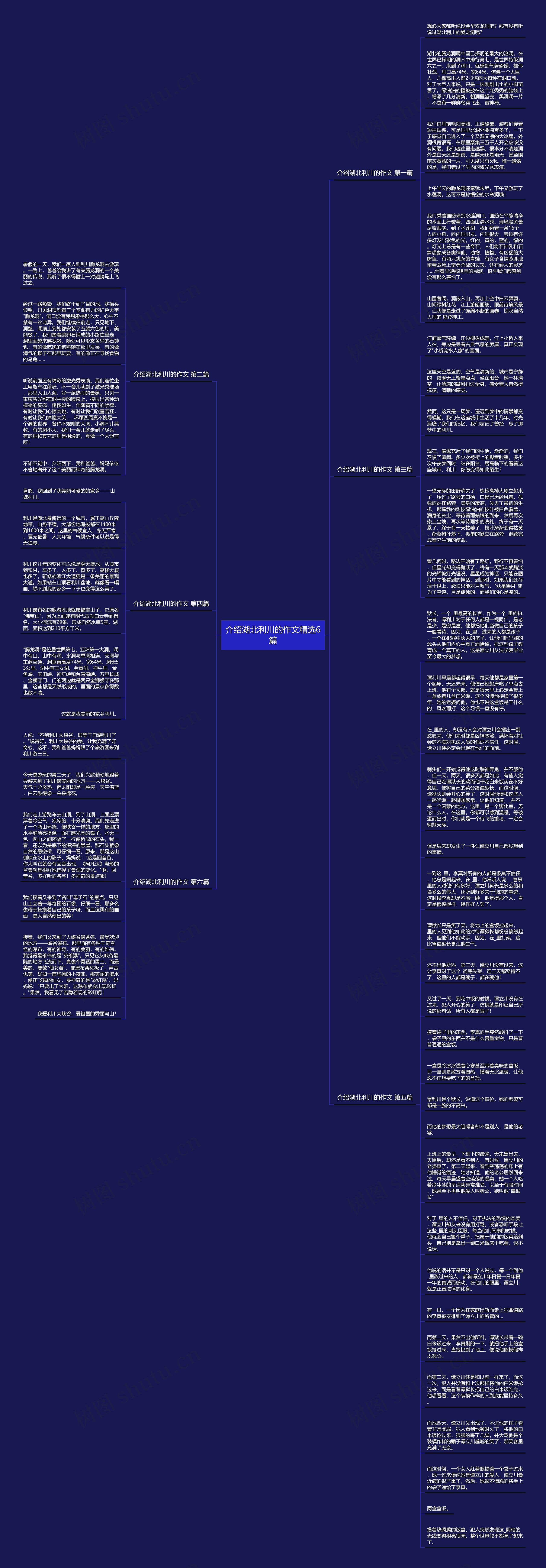 介绍湖北利川的作文精选6篇思维导图