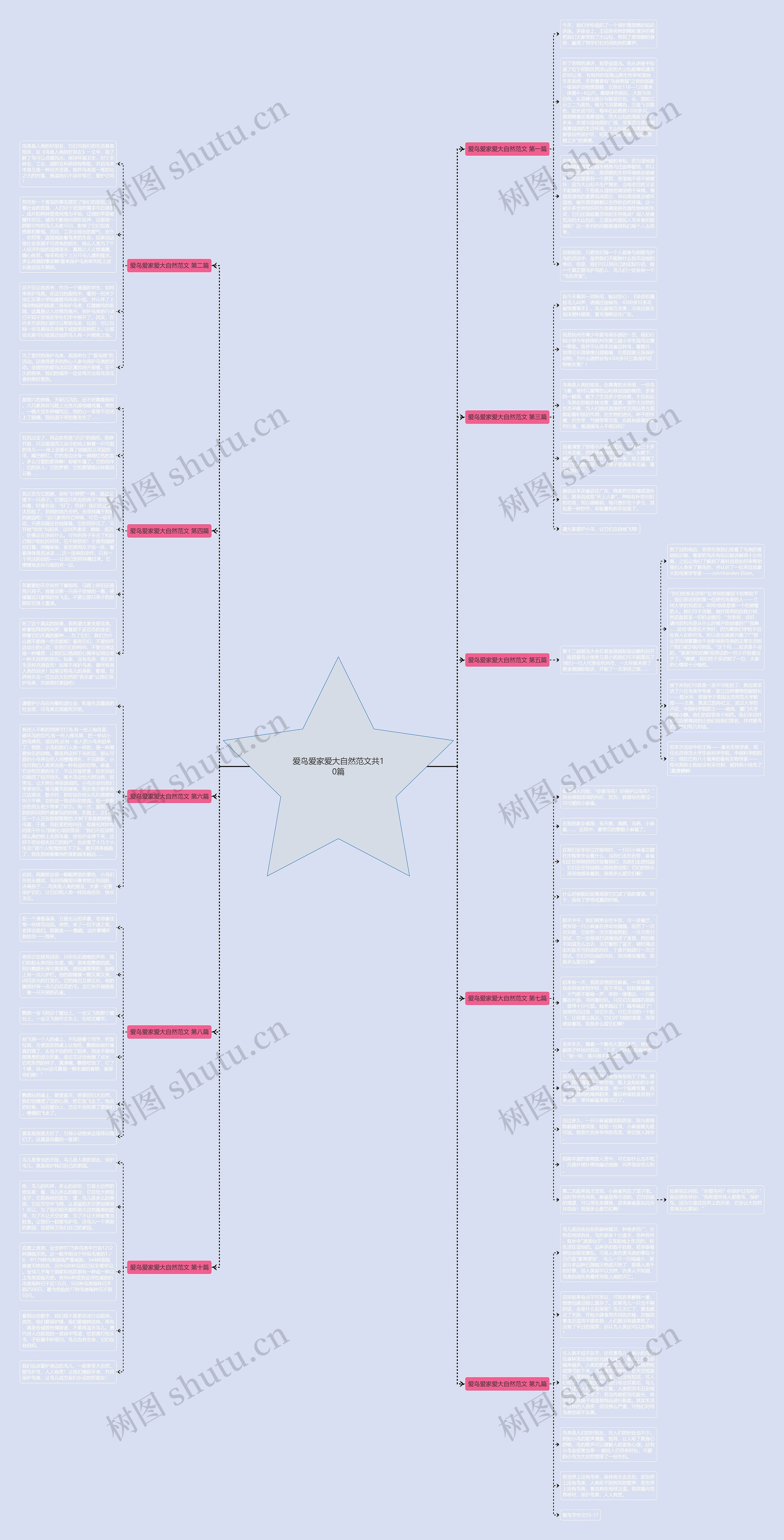 爱鸟爱家爱大自然范文共10篇思维导图