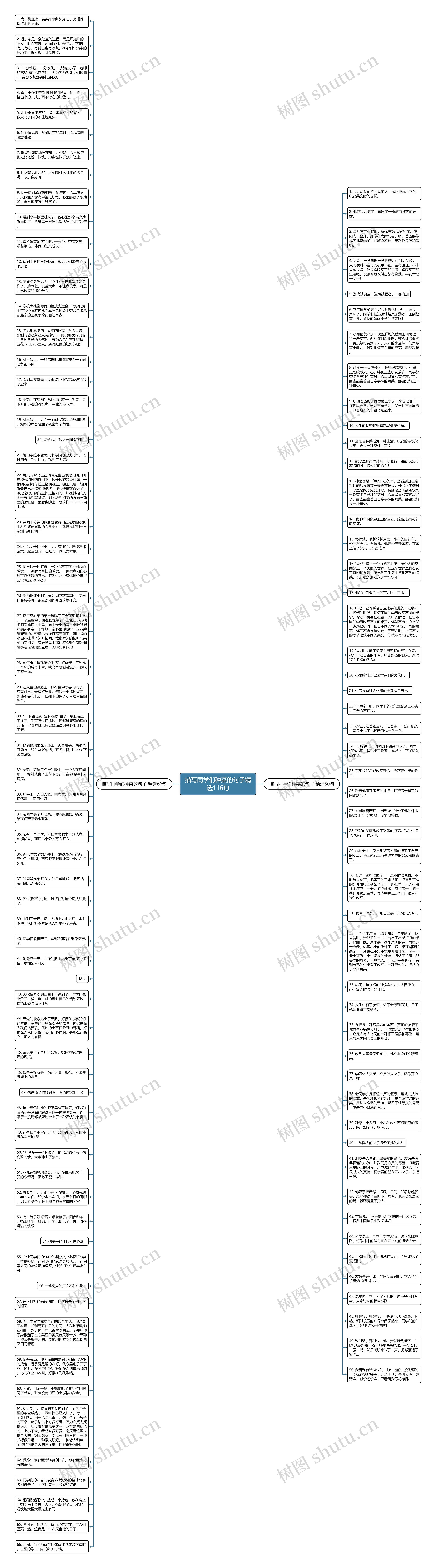描写同学们种菜的句子精选116句思维导图