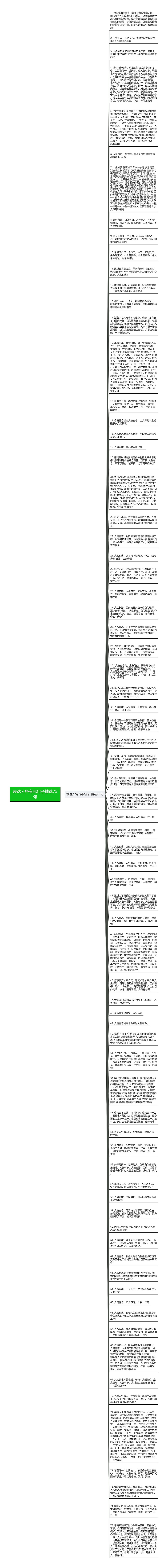 表达人各有志句子精选75句