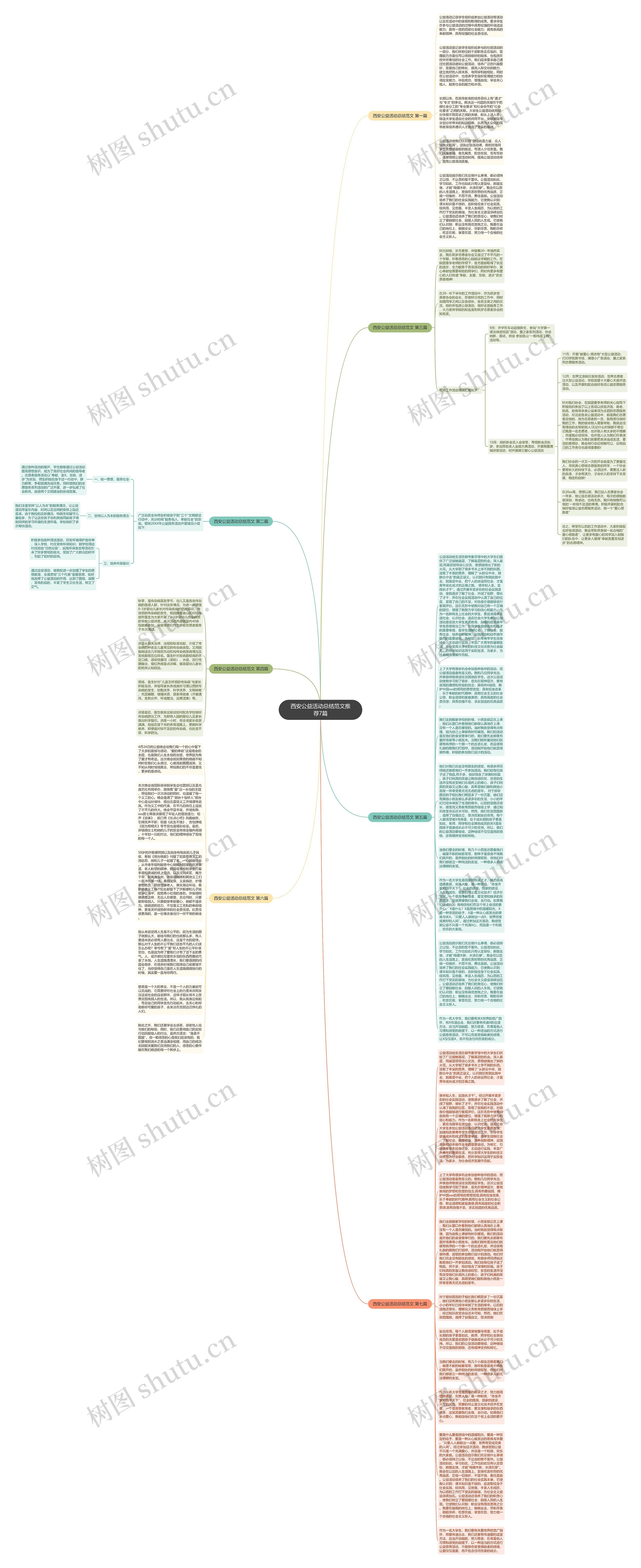 西安公益活动总结范文推荐7篇思维导图