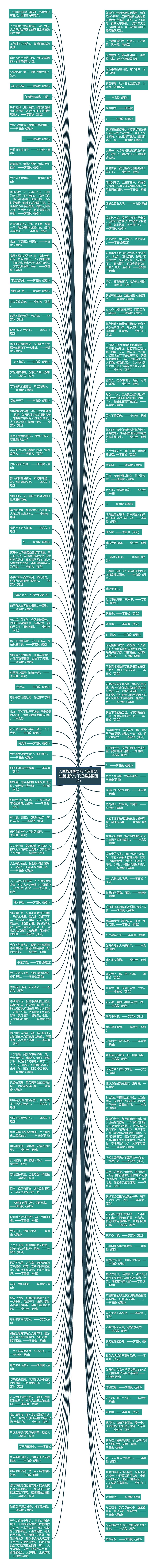 人生哲理感悟句子经典(人生哲理的句子短语感悟图片)思维导图