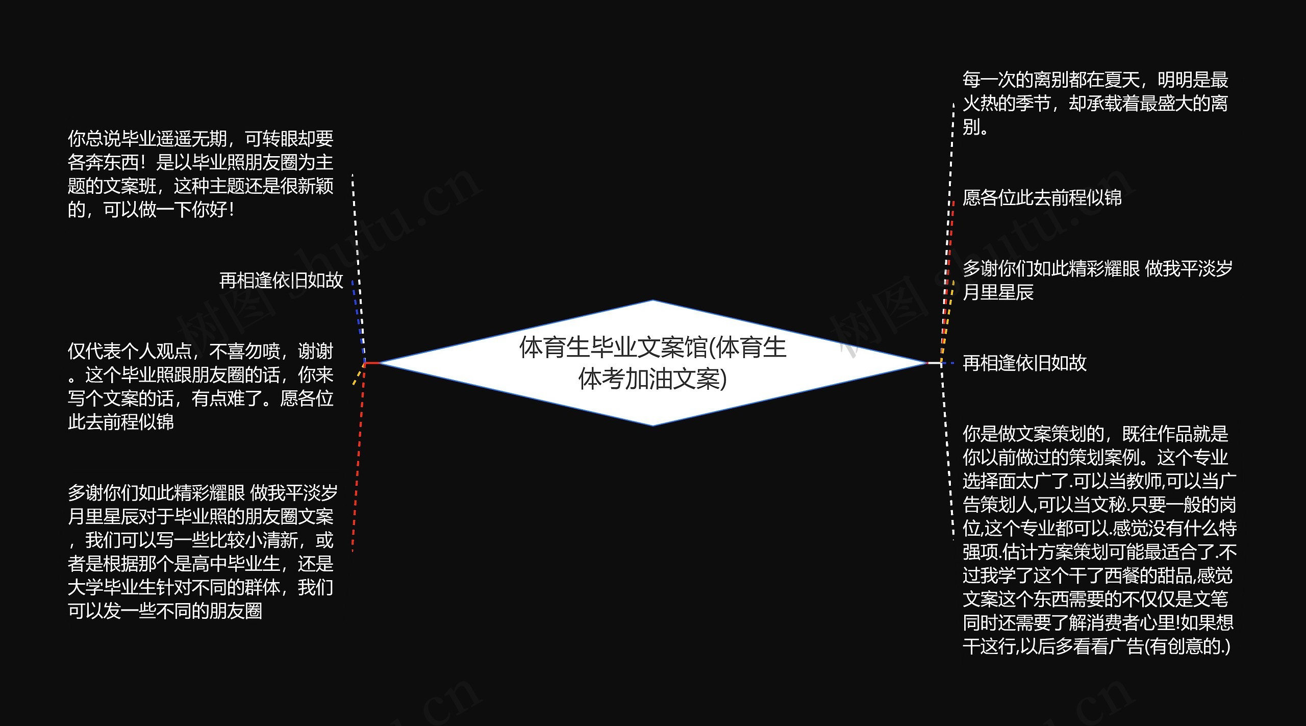 体育生毕业文案馆(体育生体考加油文案)思维导图