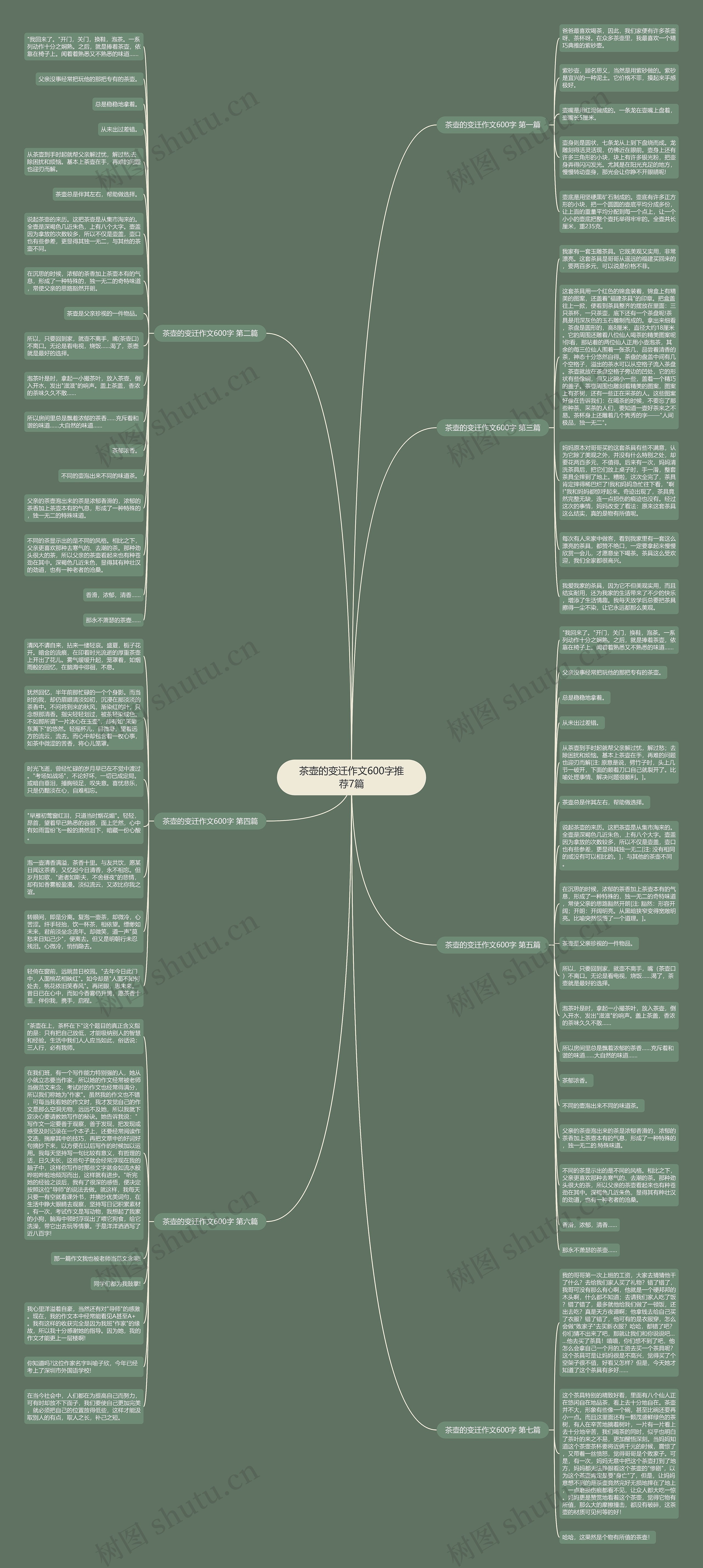 茶壶的变迁作文600字推荐7篇思维导图