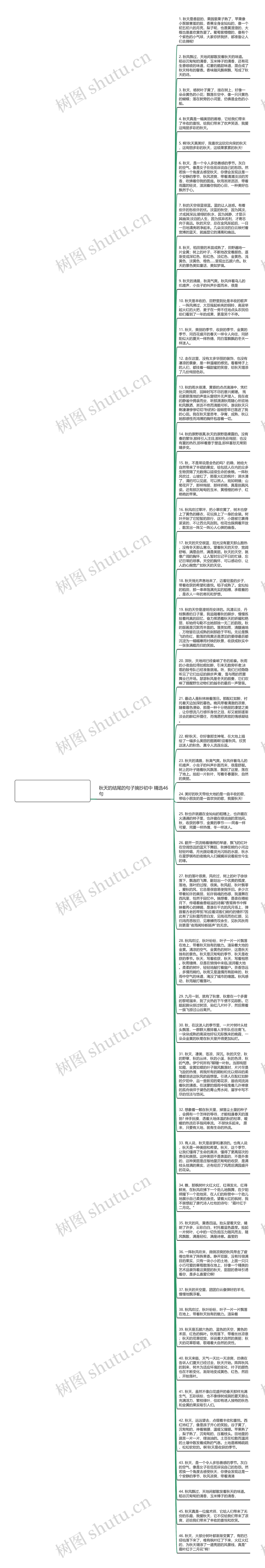 秋天的结尾的句子摘抄初中精选46句