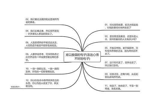 难以挽留的句子(表达心情不好的句子)