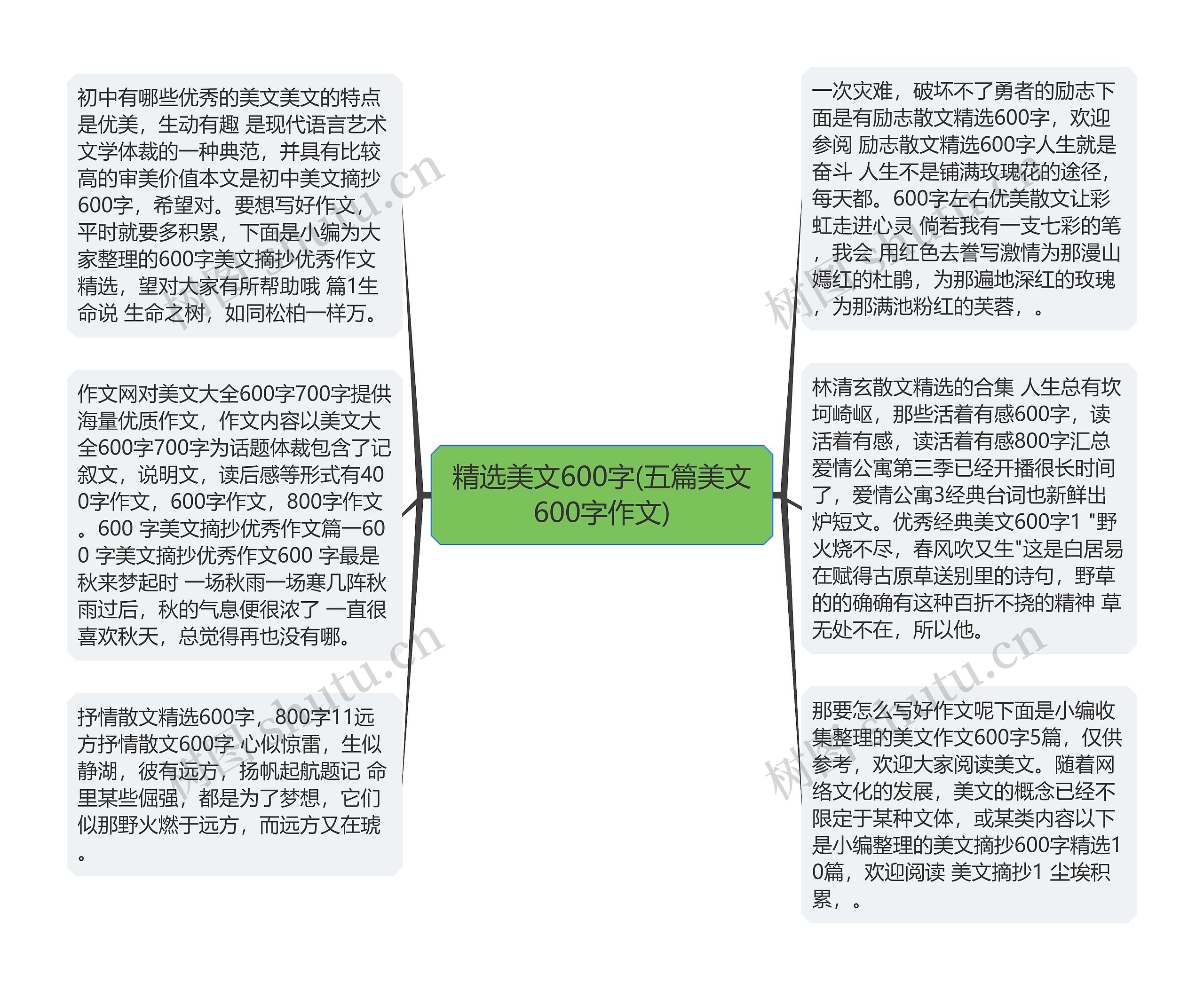 精选美文600字(五篇美文600字作文)思维导图