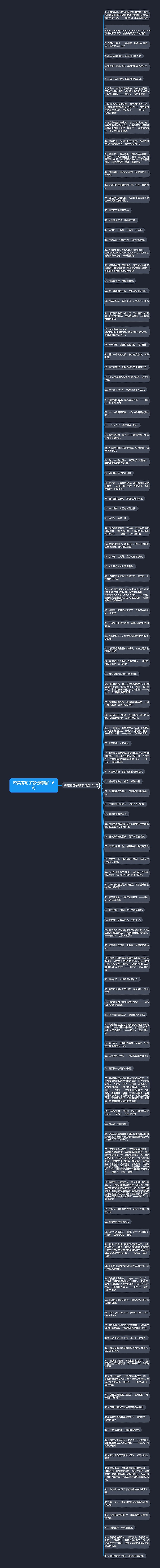 欧美范句子悲伤精选116句思维导图