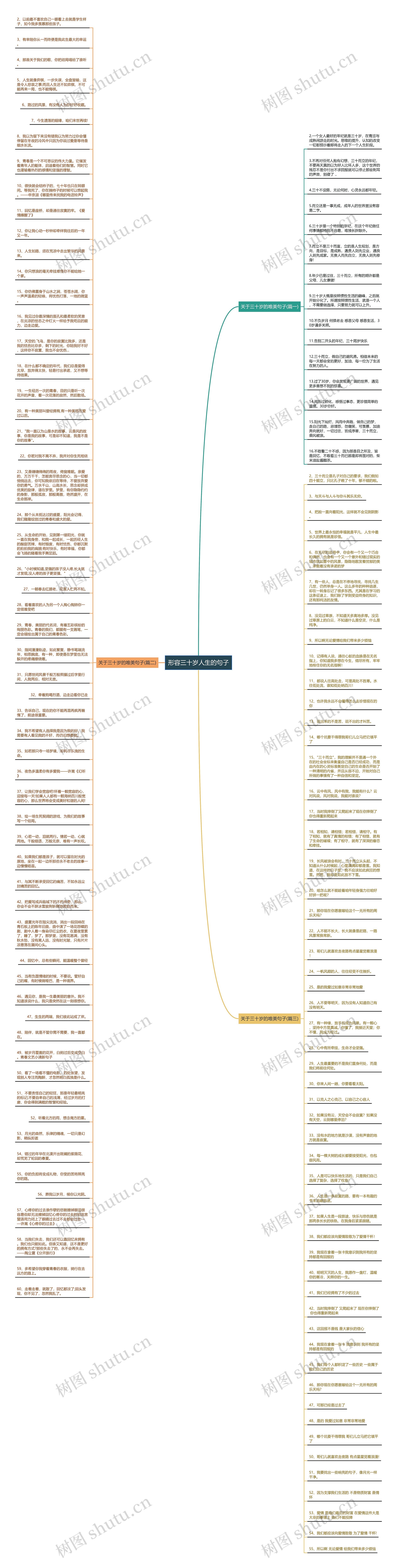 形容三十岁人生的句子思维导图