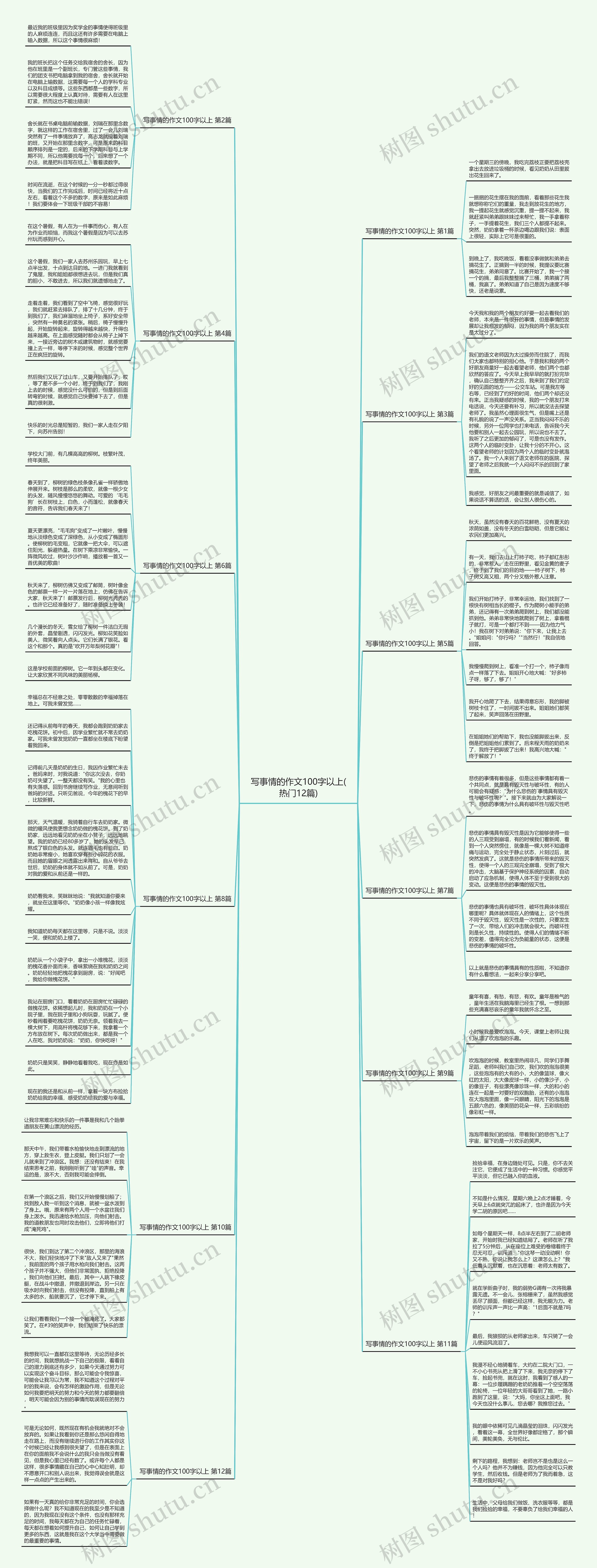 写事情的作文100字以上(热门12篇)思维导图
